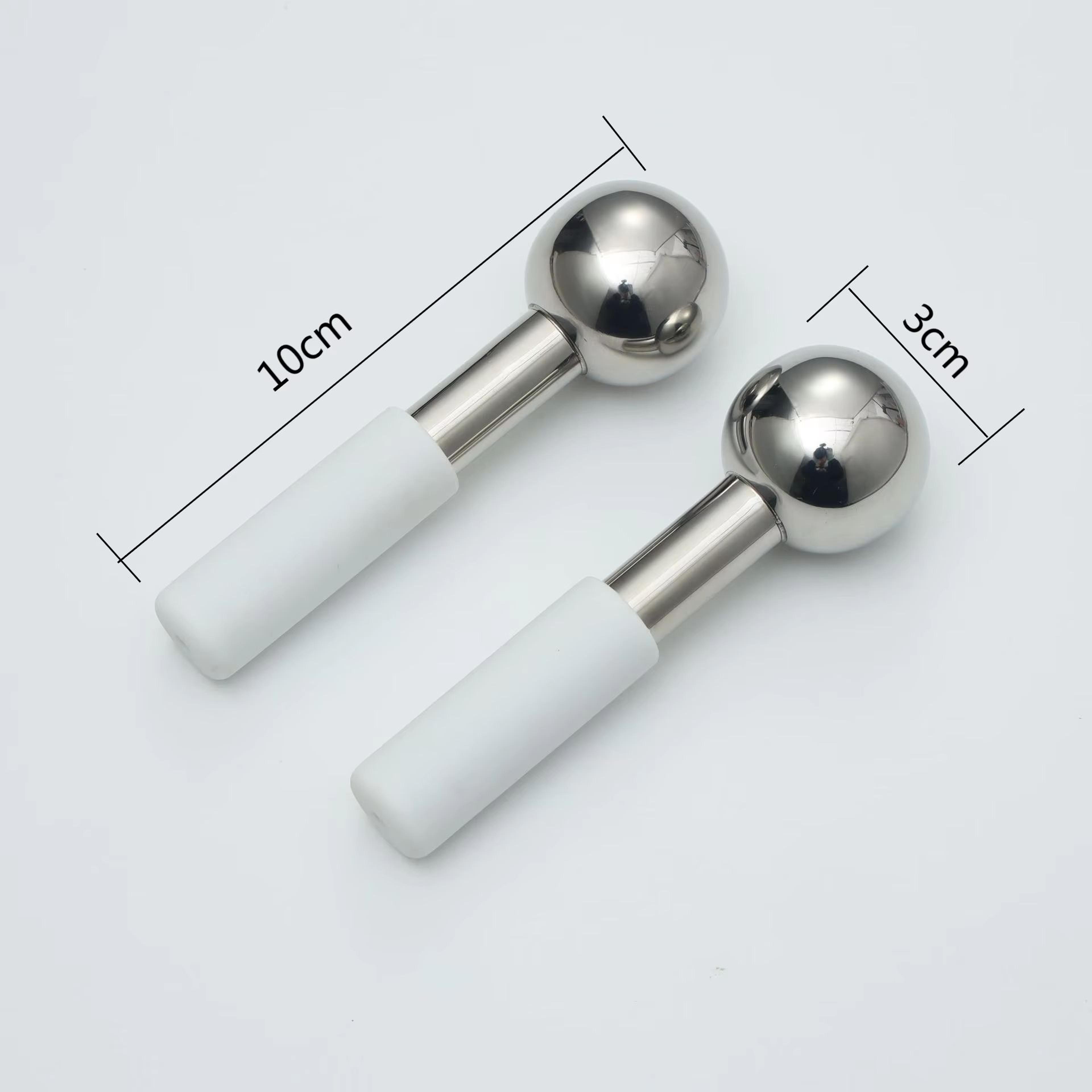 mini stainless steel ice globes for face and eye cooling