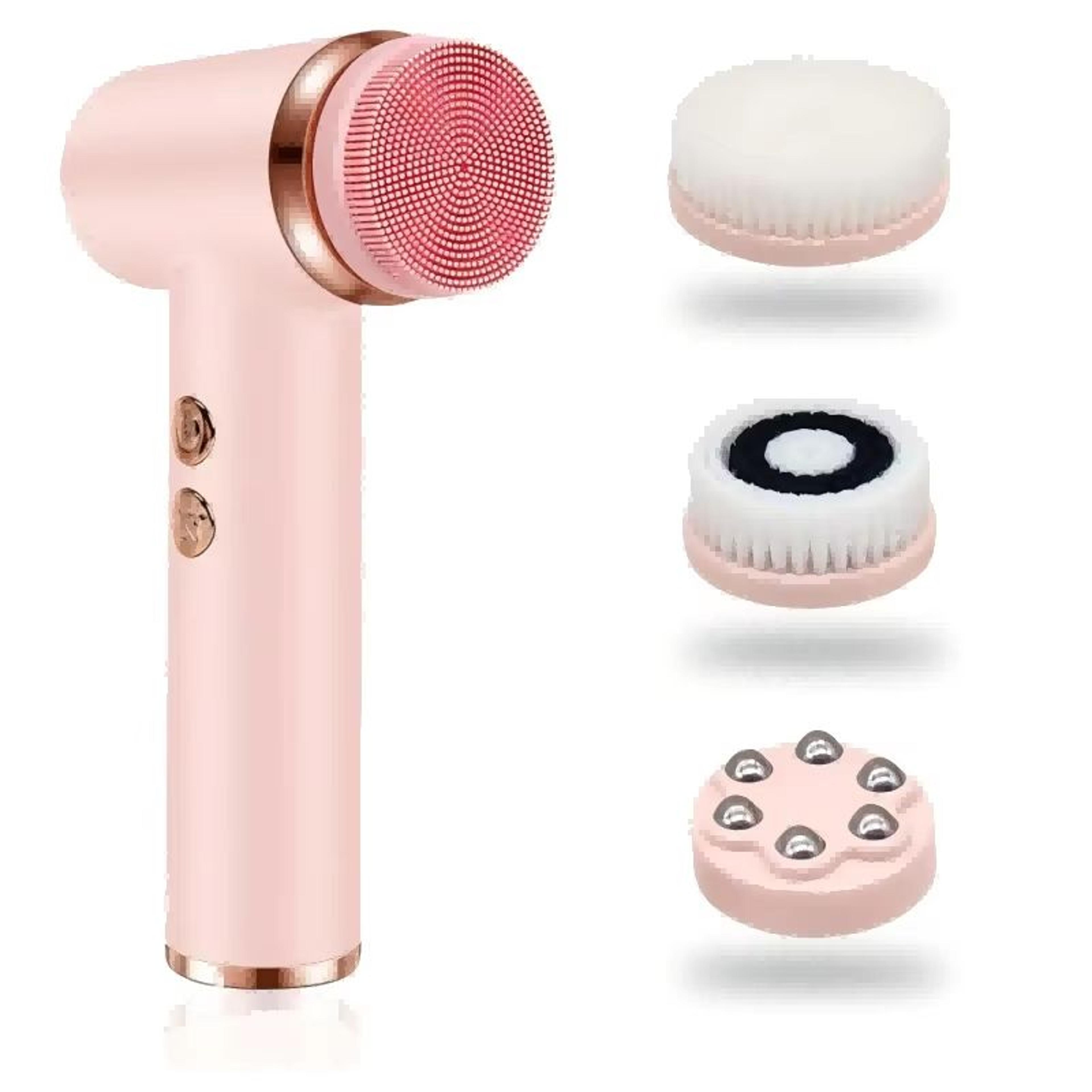 4-in-1 electric facial cleansing brush - waterproof portable face scrubber for deep cleansing, exfoliating & blackhead c