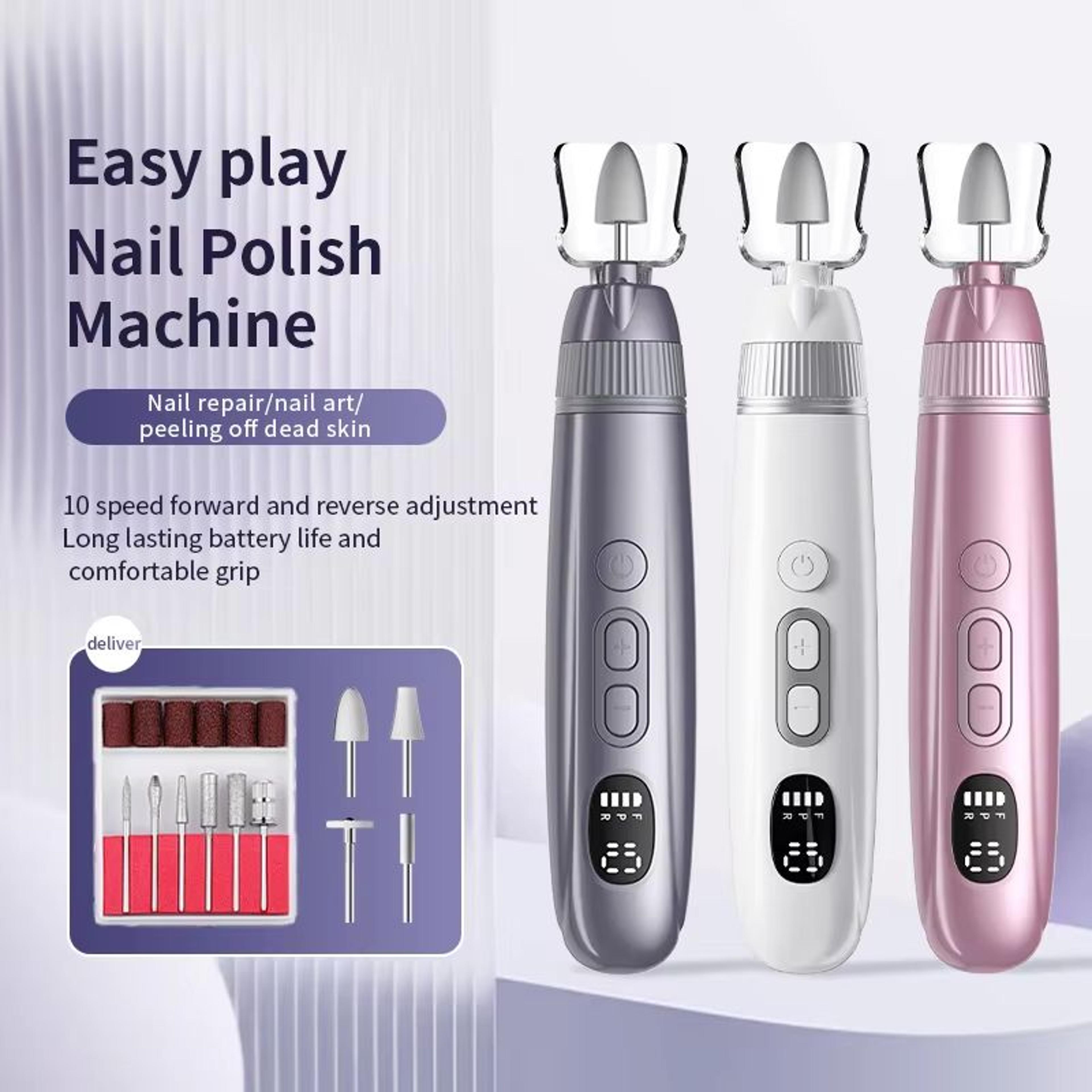 professional manicure pedicure kit electric nail file set cordless nail drill machine 10 speed nail tool for grind trim