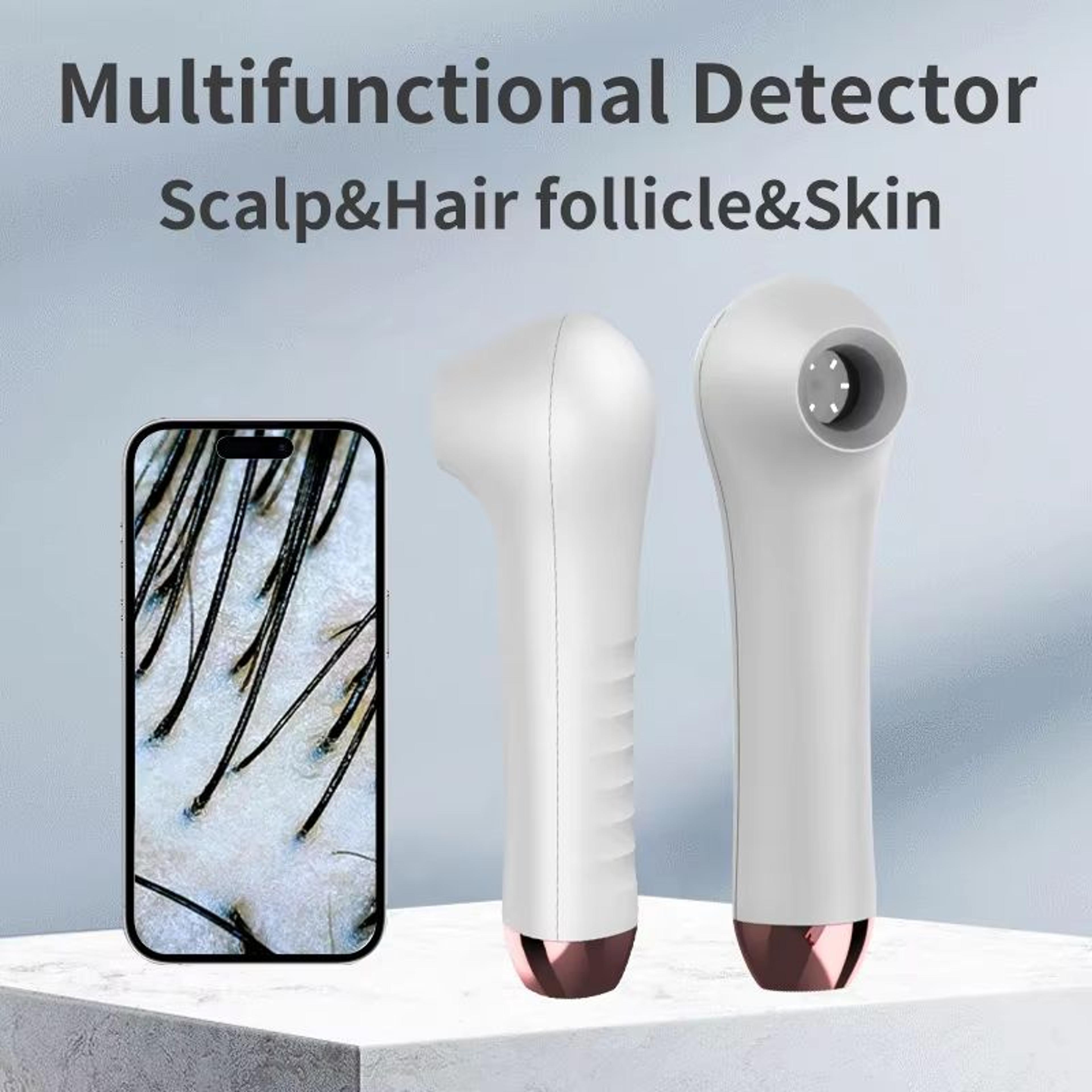 2025 hd scalp and skin analyzer with hair follicle detection and medical-grade magnifier