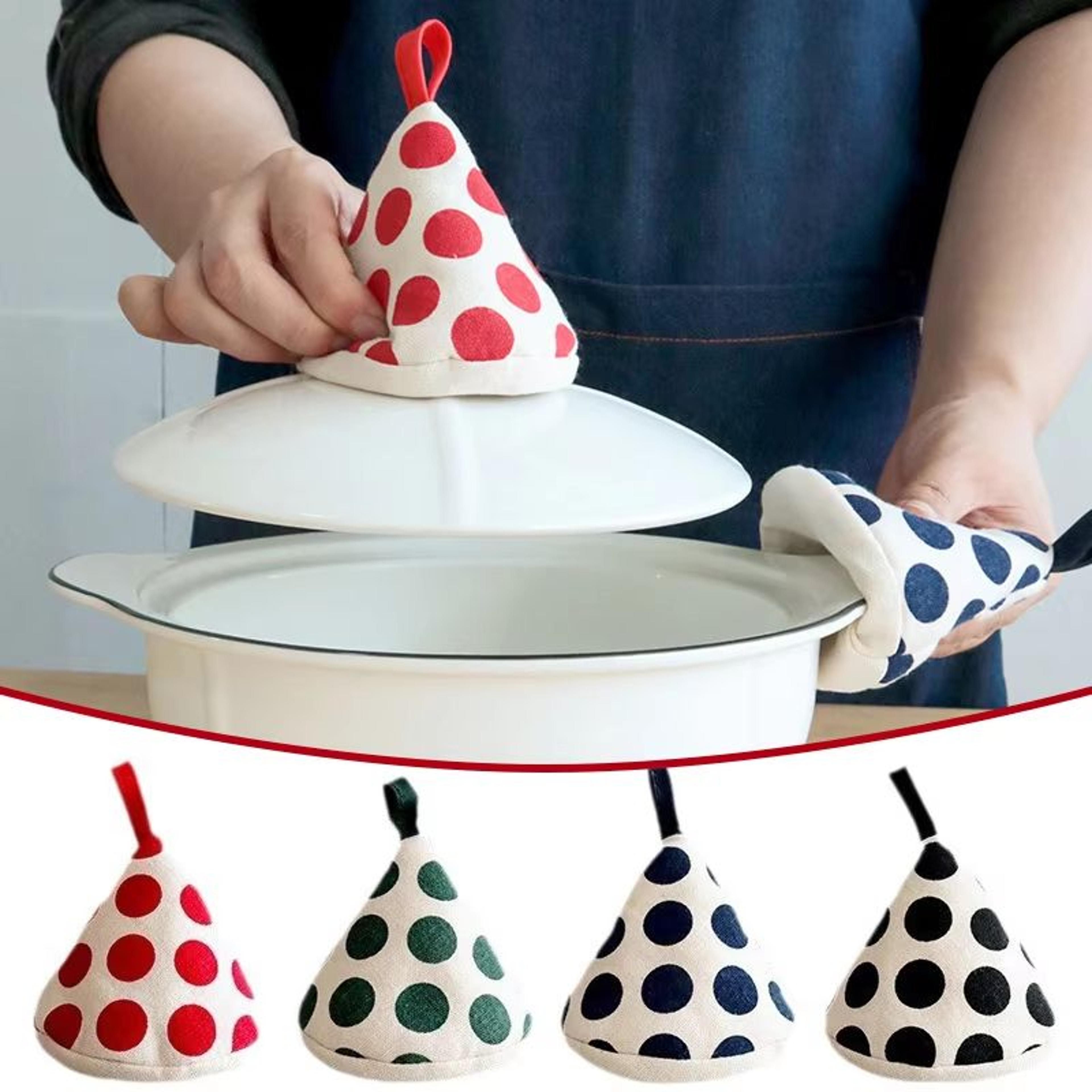 cute cotton anti-scald pot lid handle cover non-slip heat insulation lid hat for oven and cookware handles