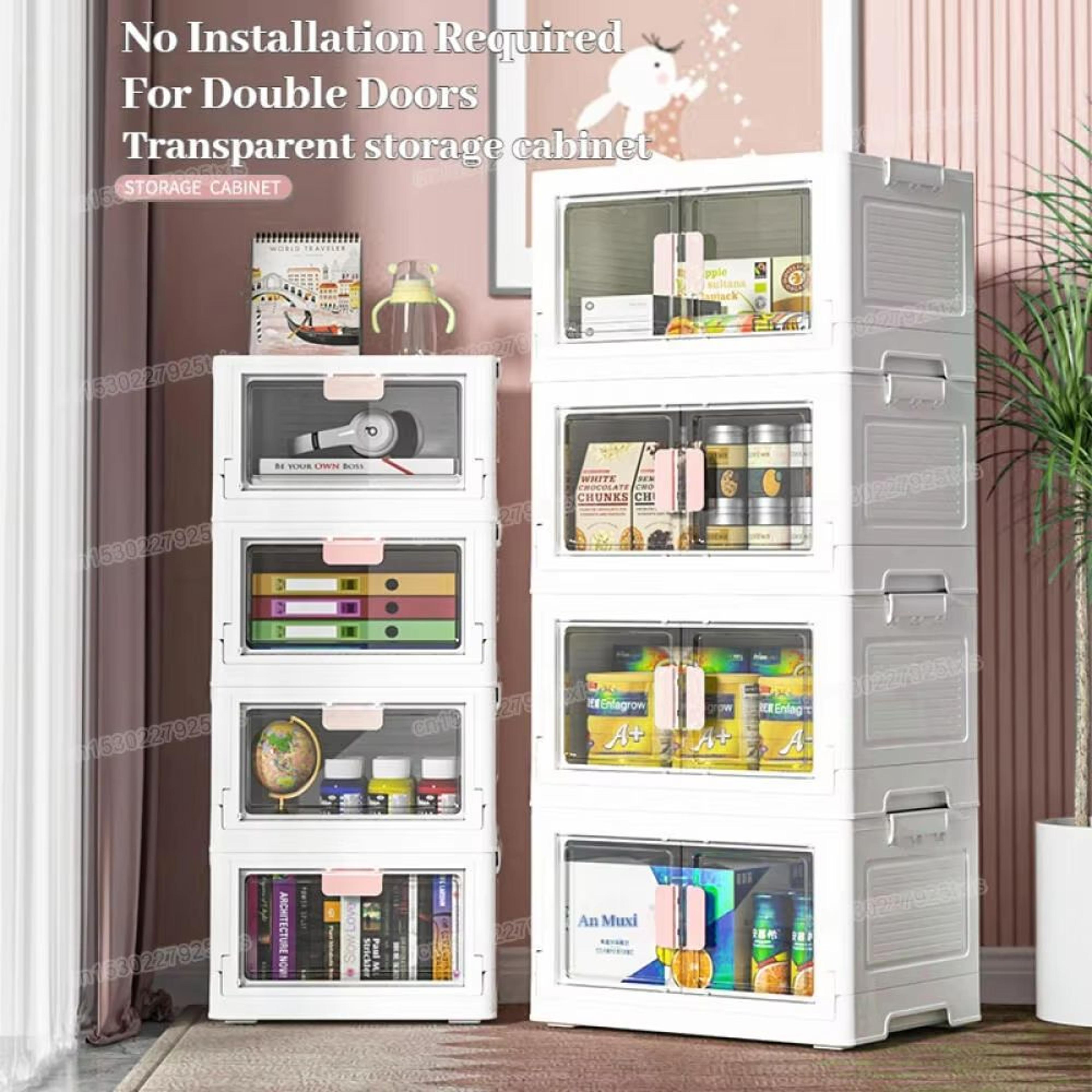 large capacity stackable storage box foldable organizer container for home and wardrobe