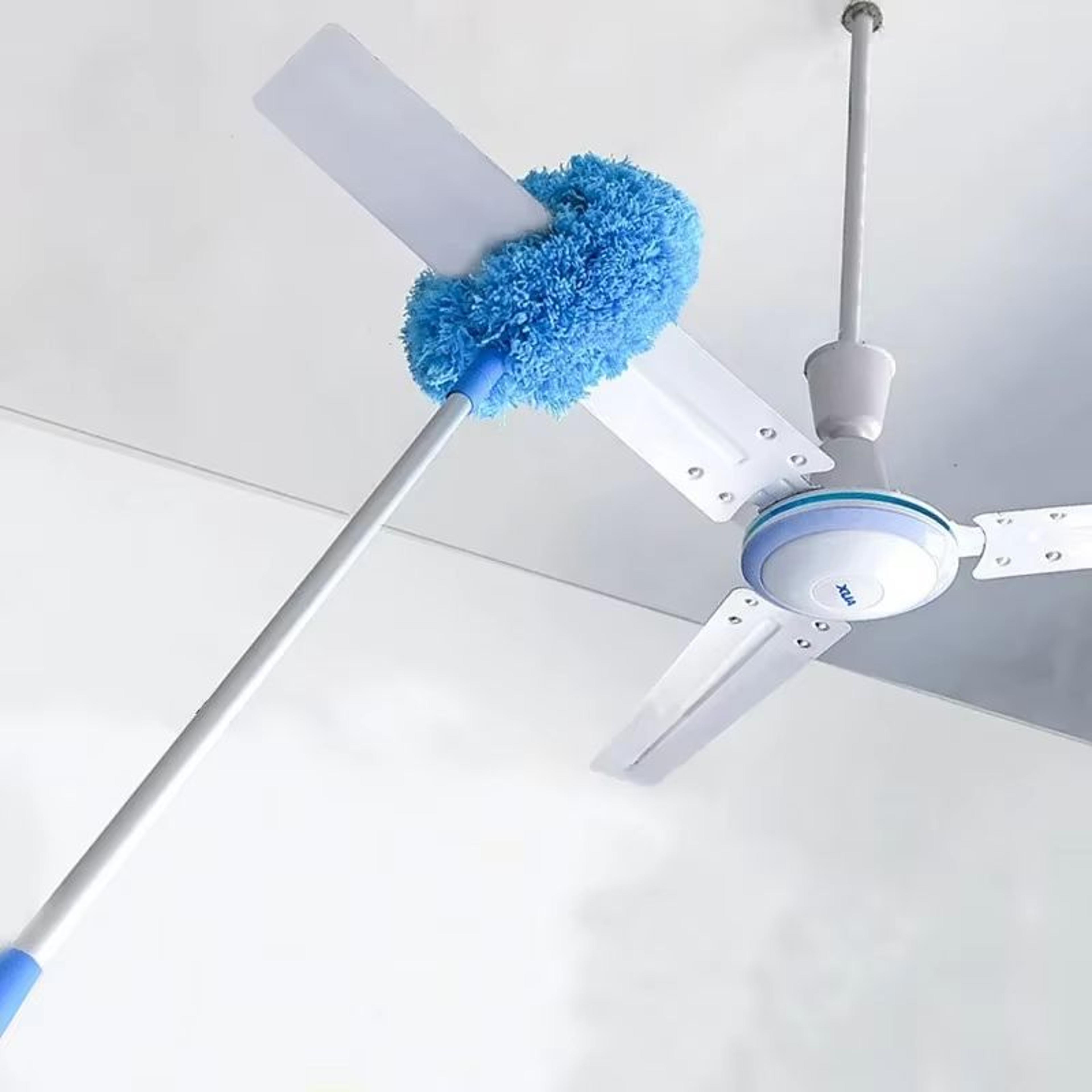 long handle ceiling fan duster with scalable ring brush for home cleaning