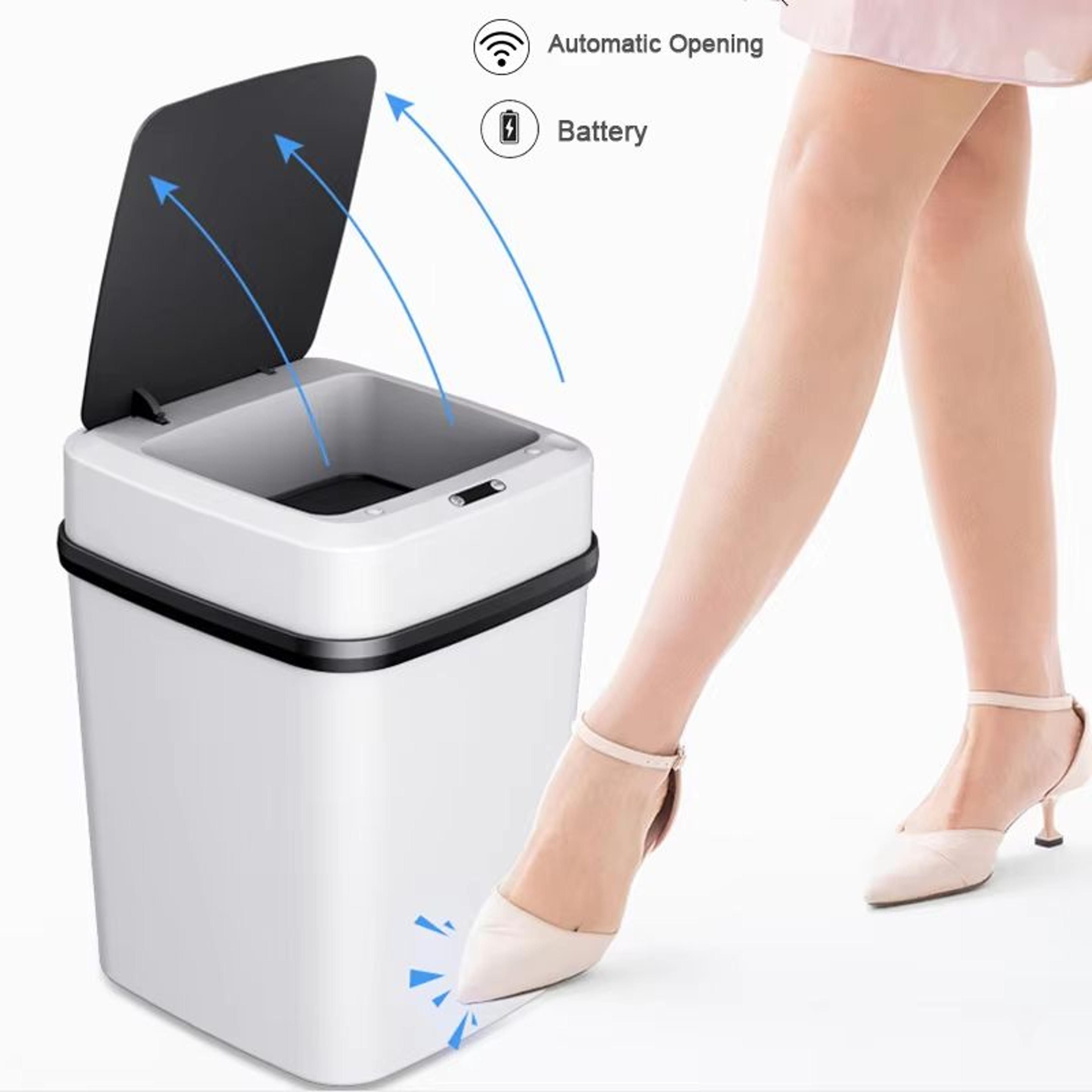 13/15l automatic smart trash can with motion sensor lid for kitchen and bathroom