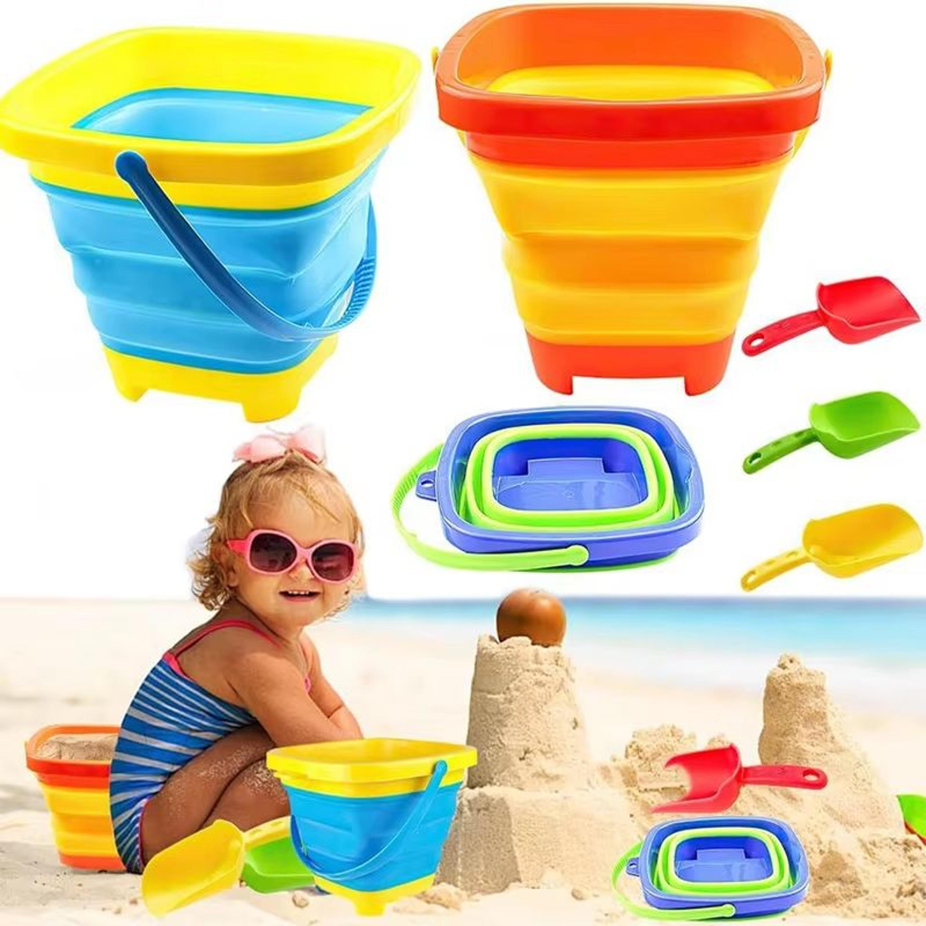 multifunctional folding beach bucket portable water and outdoor utility bucket