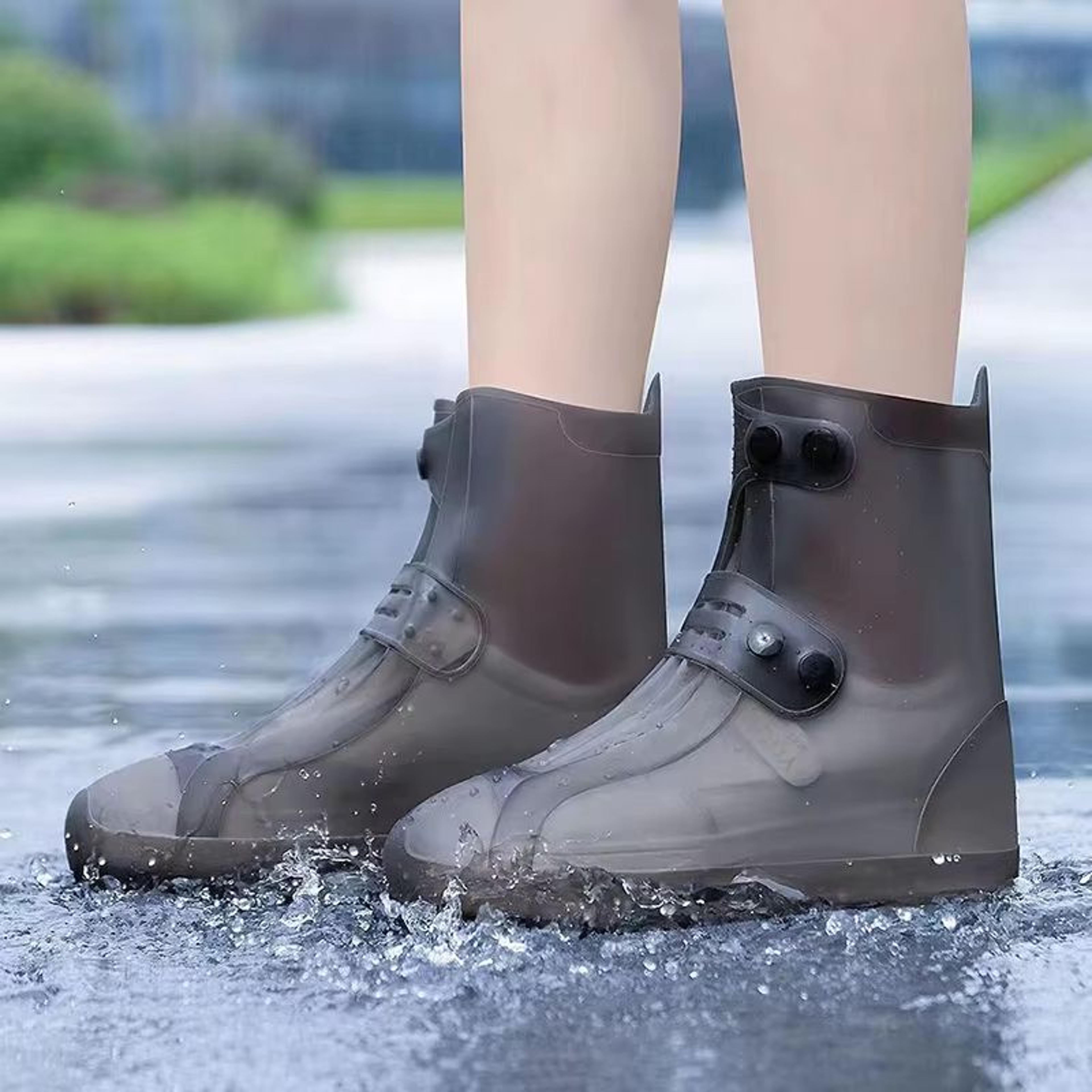 reusable waterproof anti slip rain shoe covers outdoor protection for adults and children