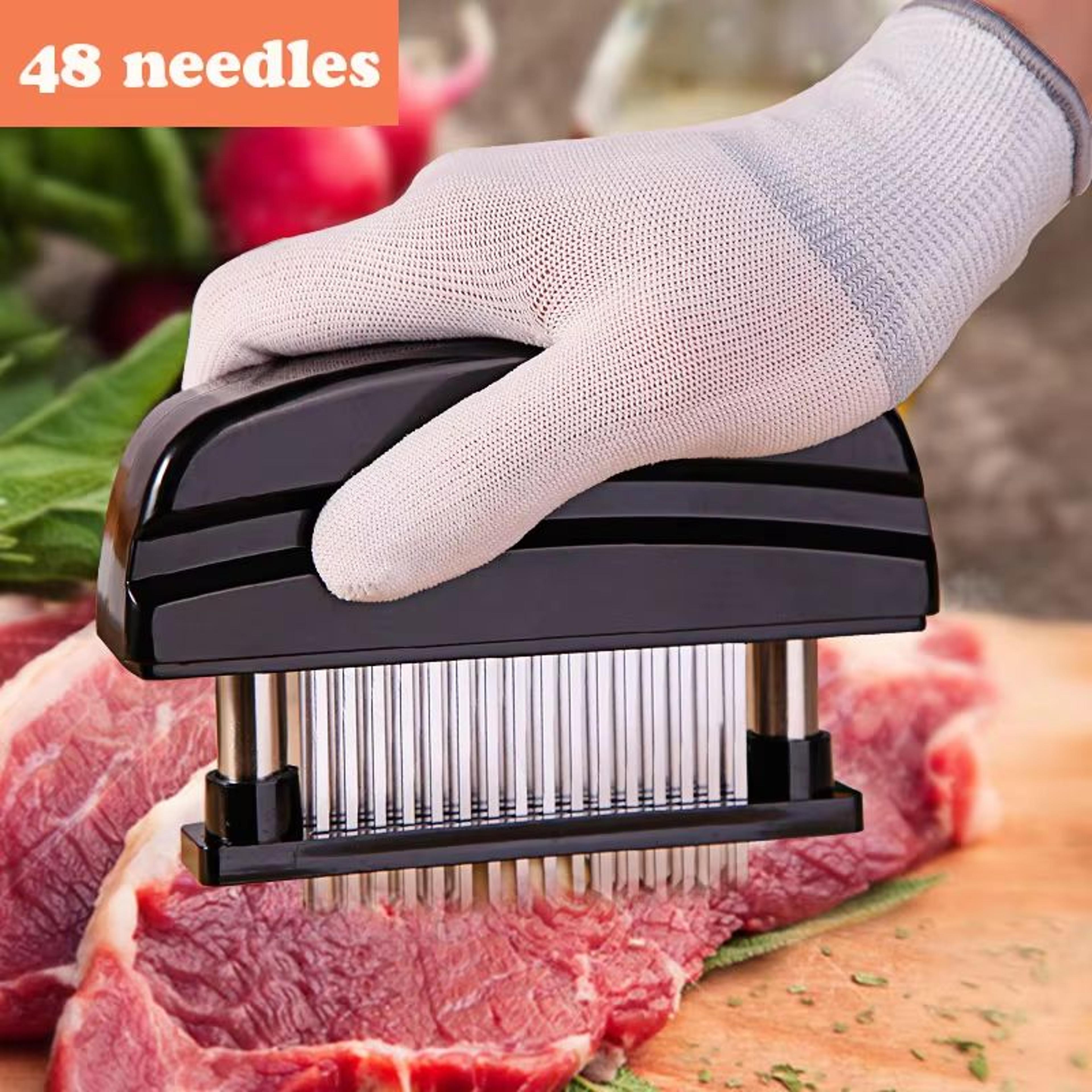 professional stainless steel needle meat tenderizer 48 needle steak tool
