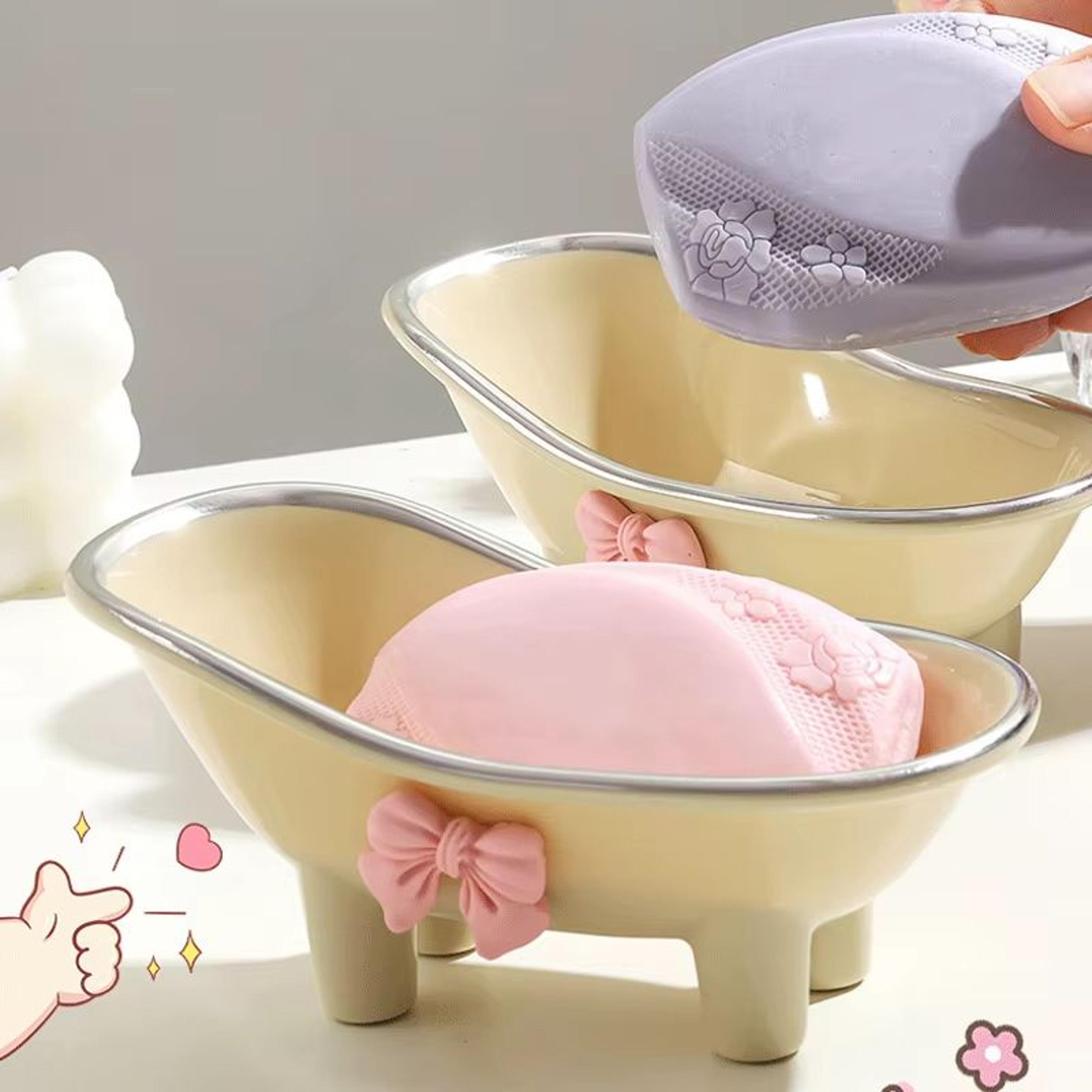 creative no punching bathtub soap box wall mounted soap holder bathroom storage rack