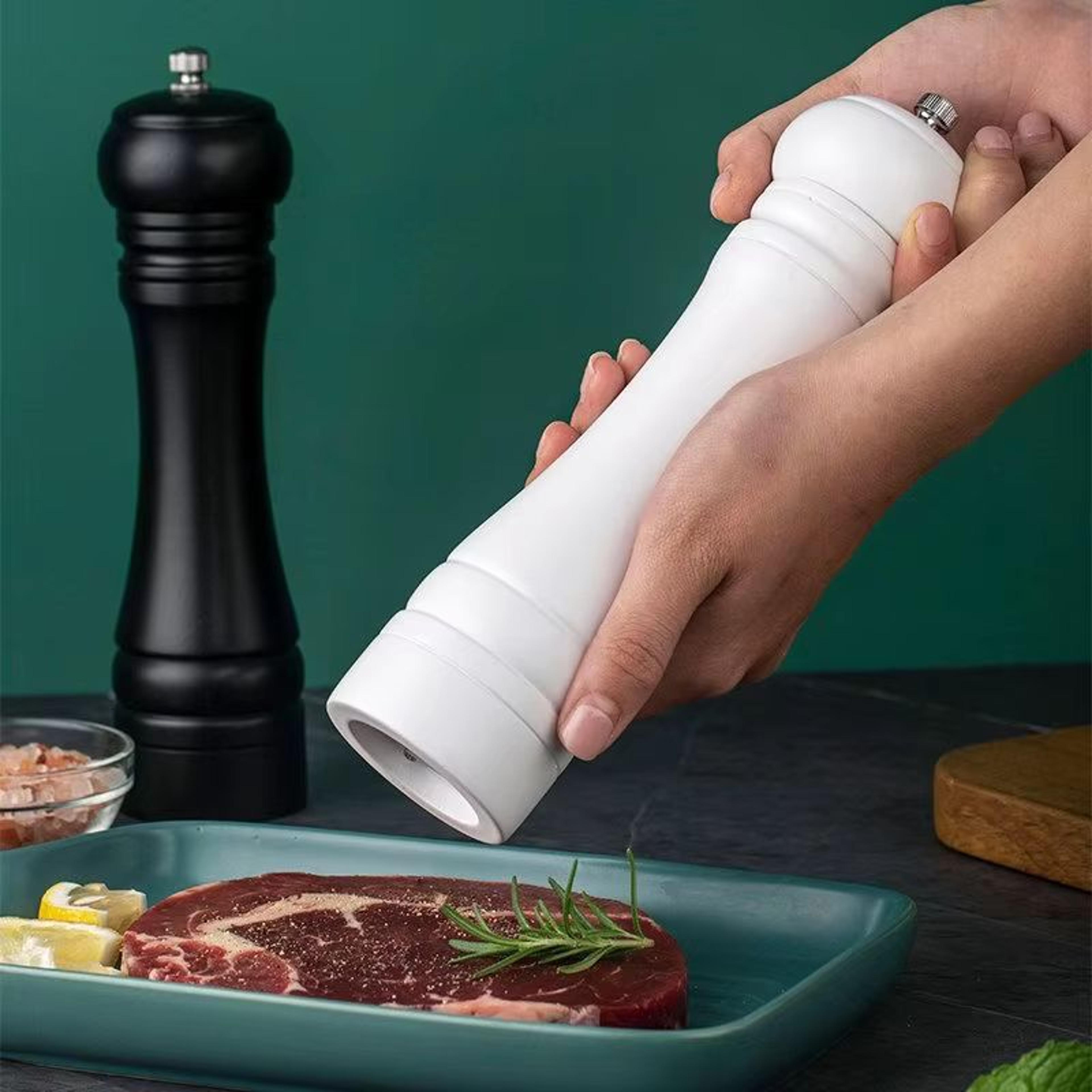 manual 8-inch salt and pepper grinder adjustable ceramic spice mill for kitchen
