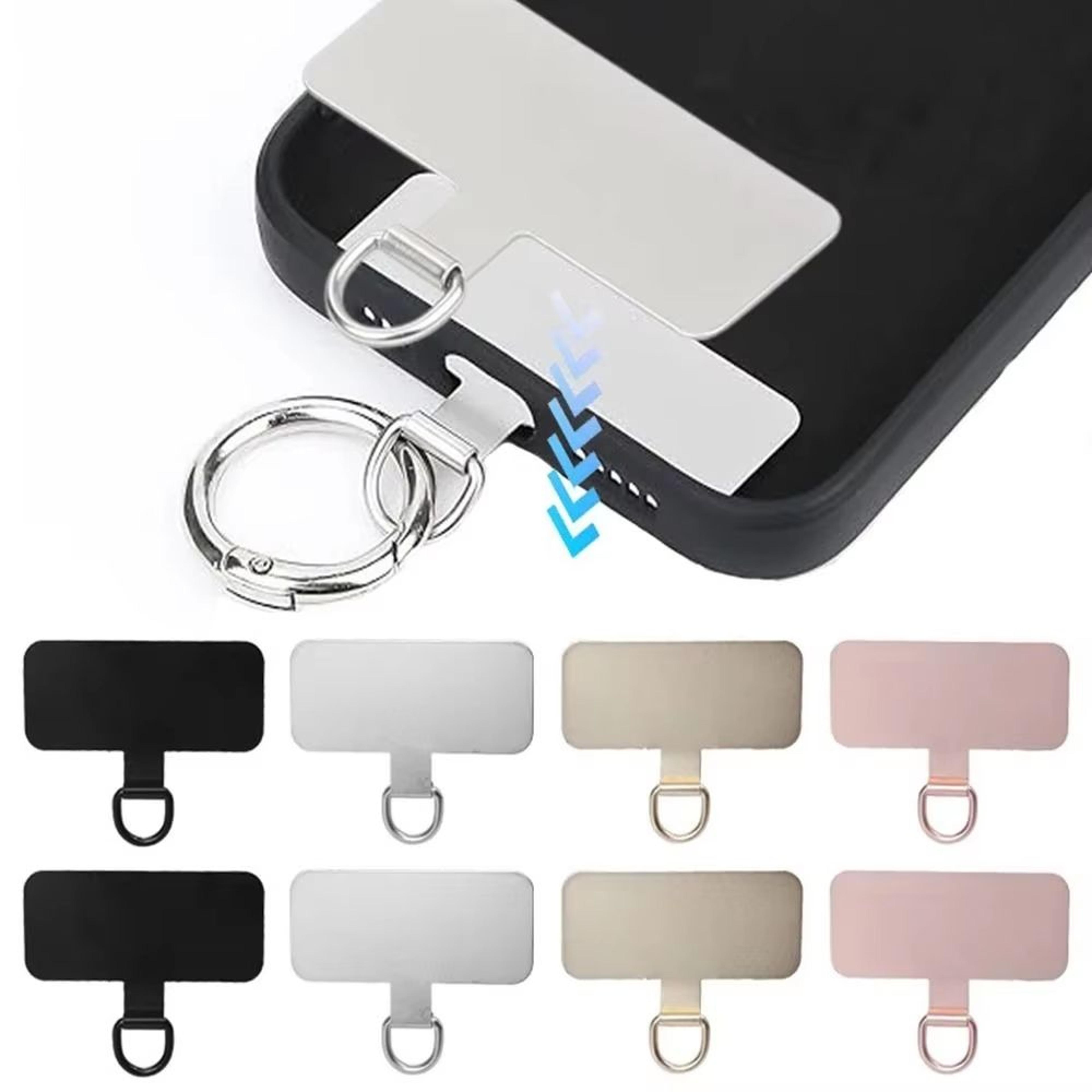 universal metal phone lanyard patch with gasket and sling tether tab