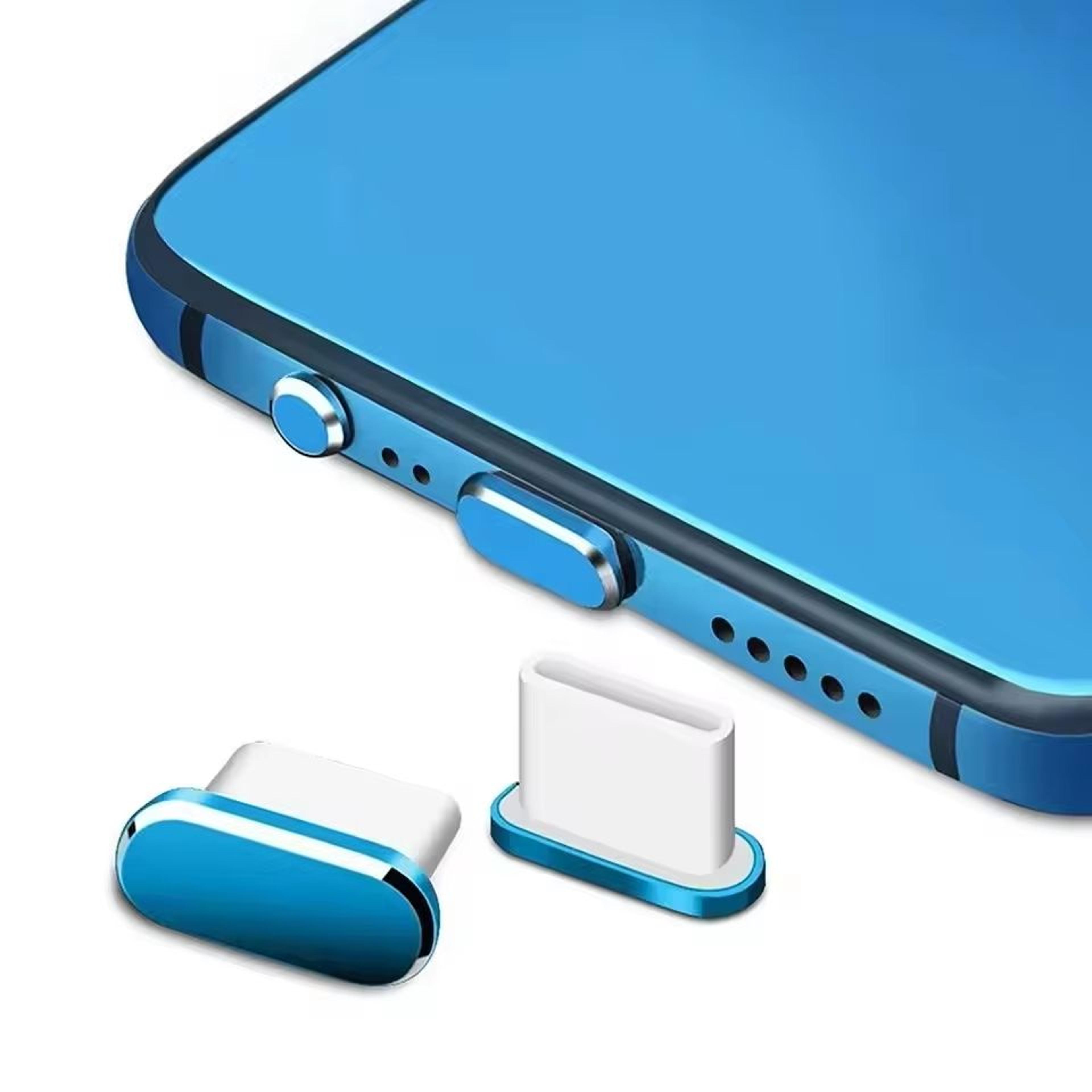 metal usb-c dust plug port protector 1/5-pack universal anti-dust charging port stopper