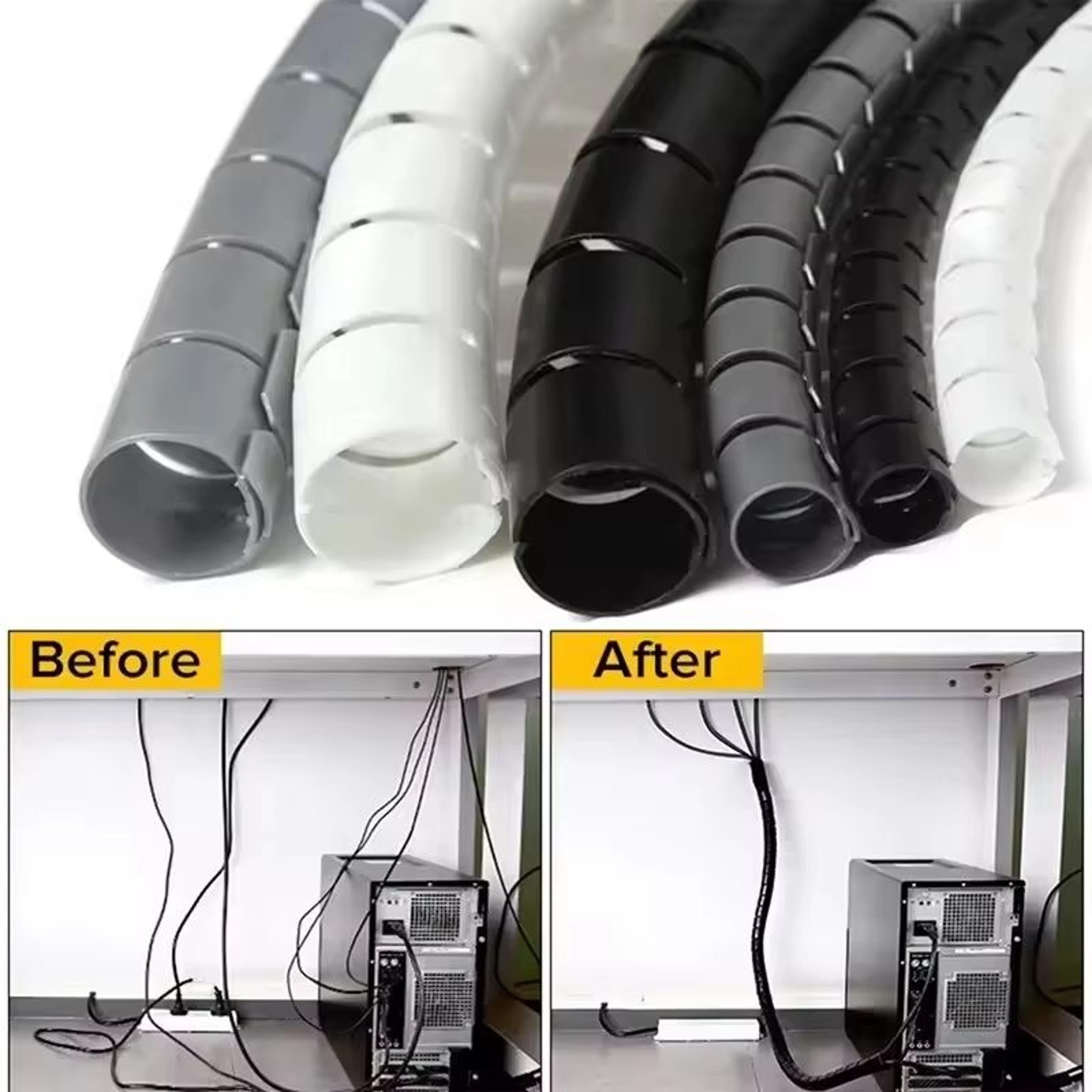 2m spiral cable organizer tube 16/10mm for cord protection and management
