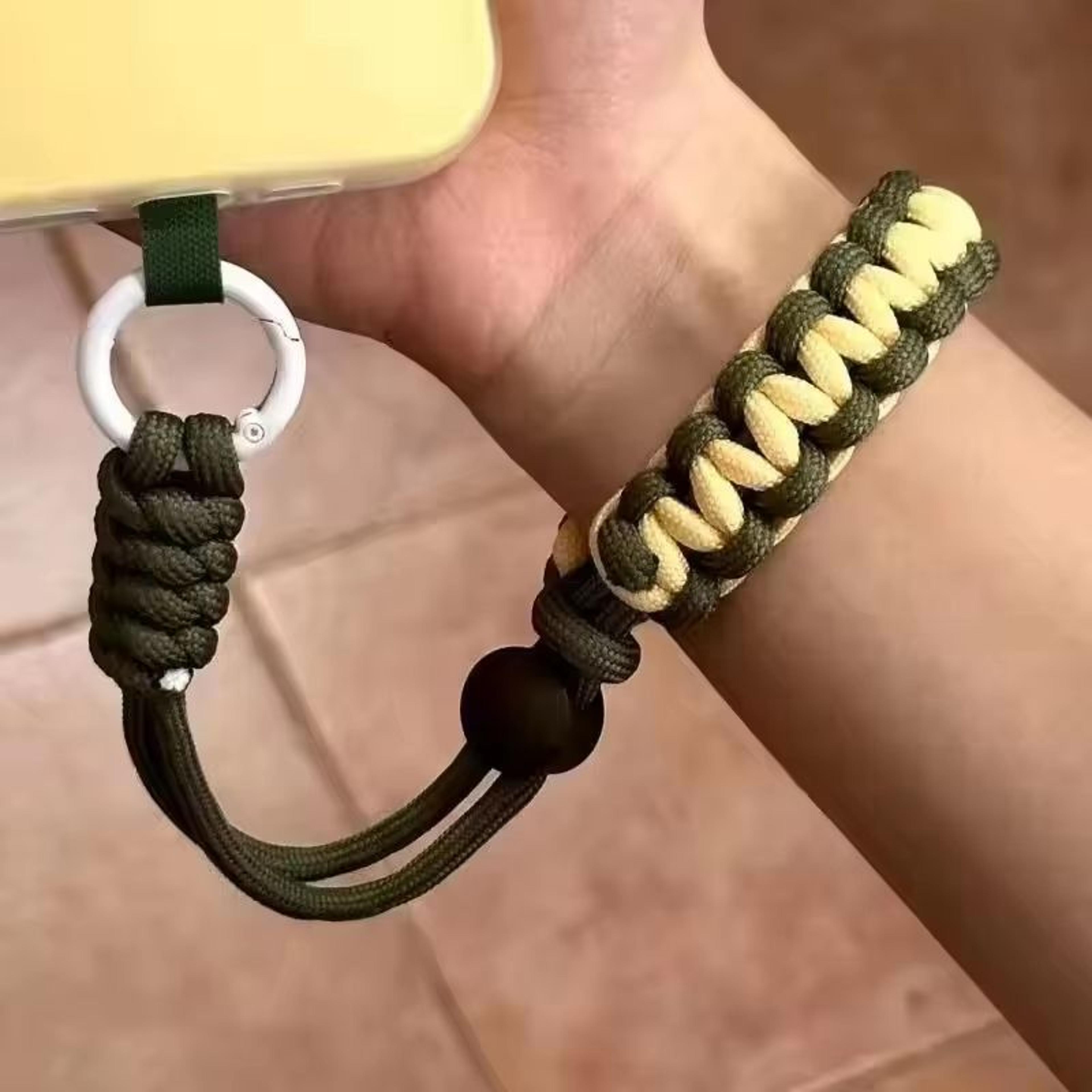 cute braided phone lanyard wrist strap in candy colors
