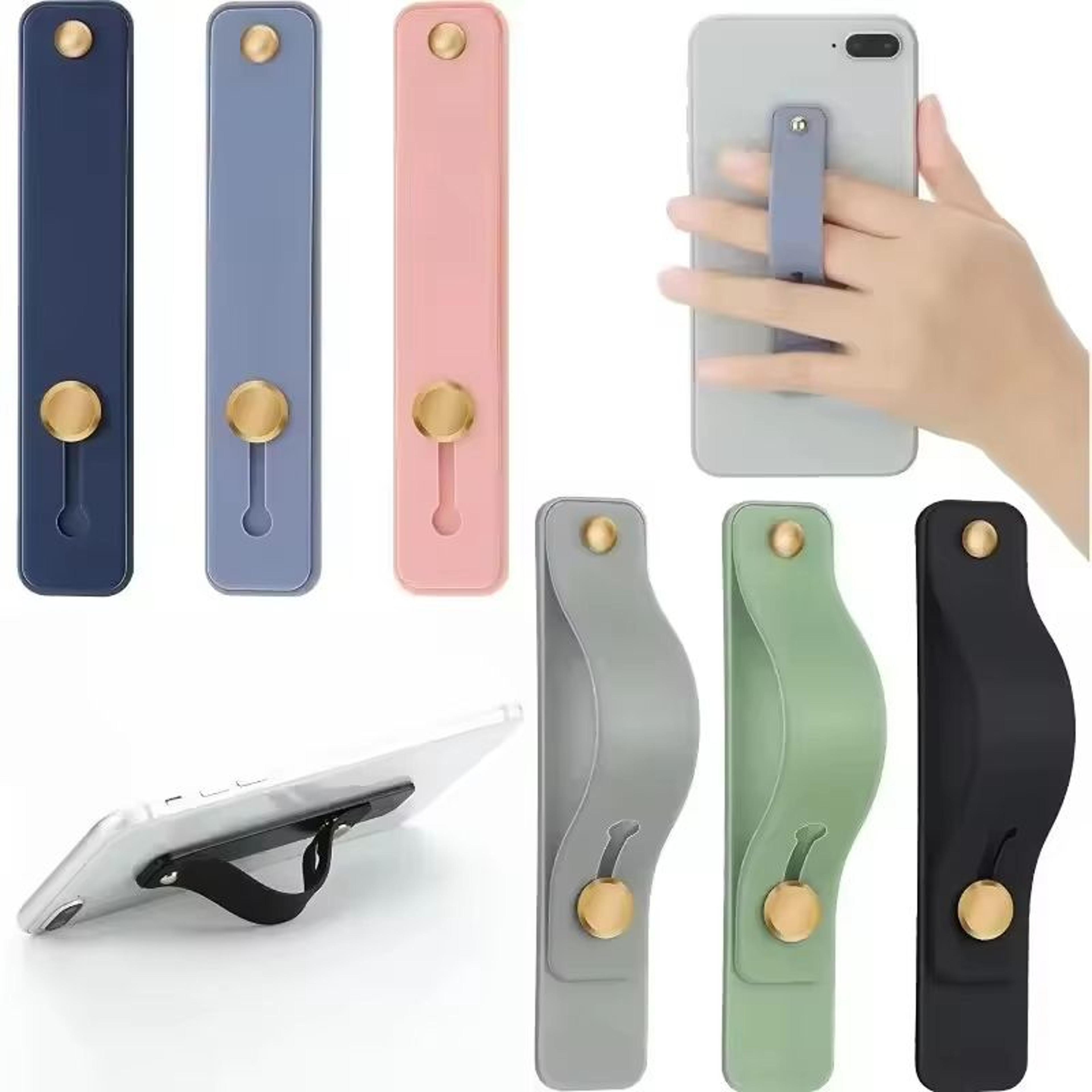 universal wrist band finger grip phone stand and holder