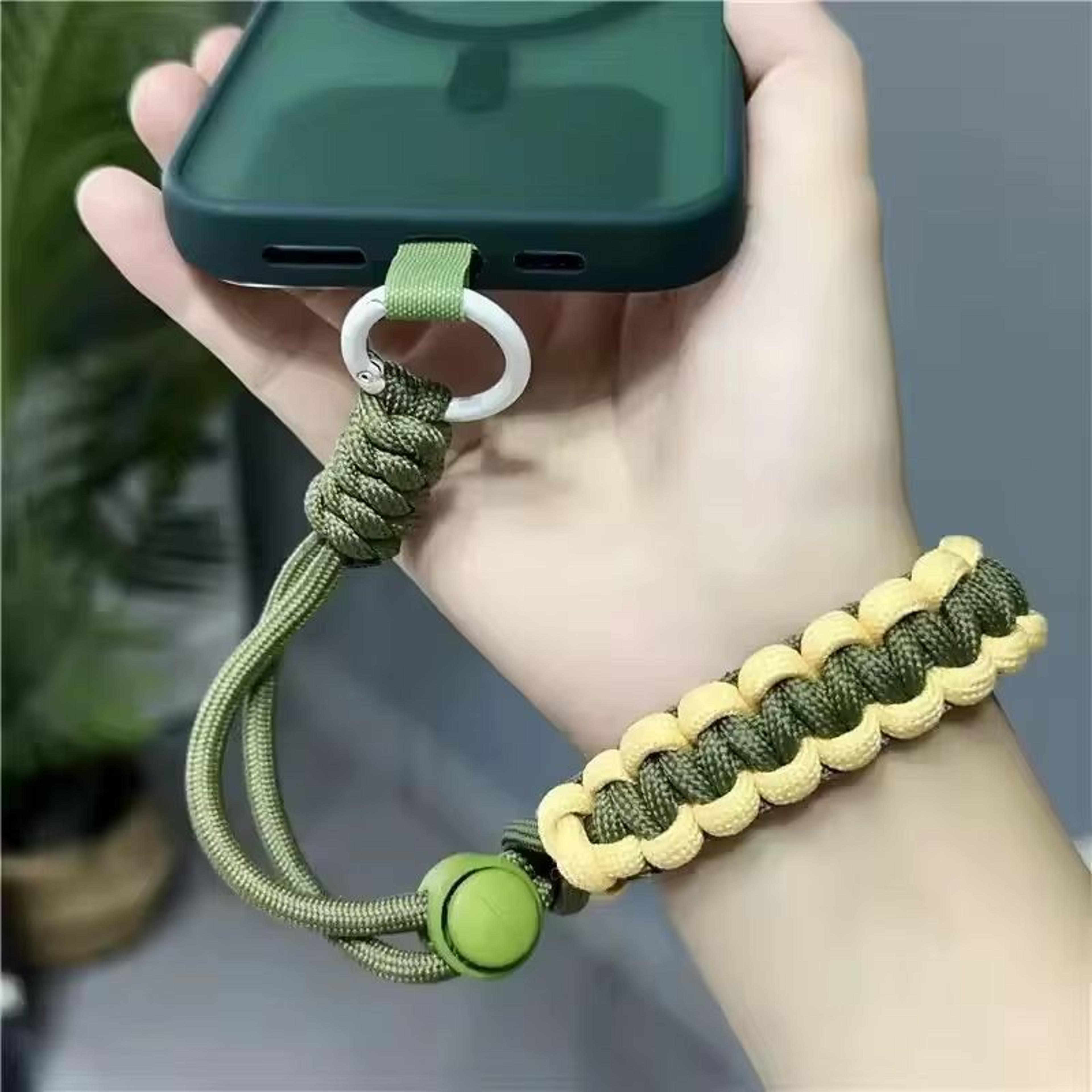 cute braided phone wrist lanyard in candy colors