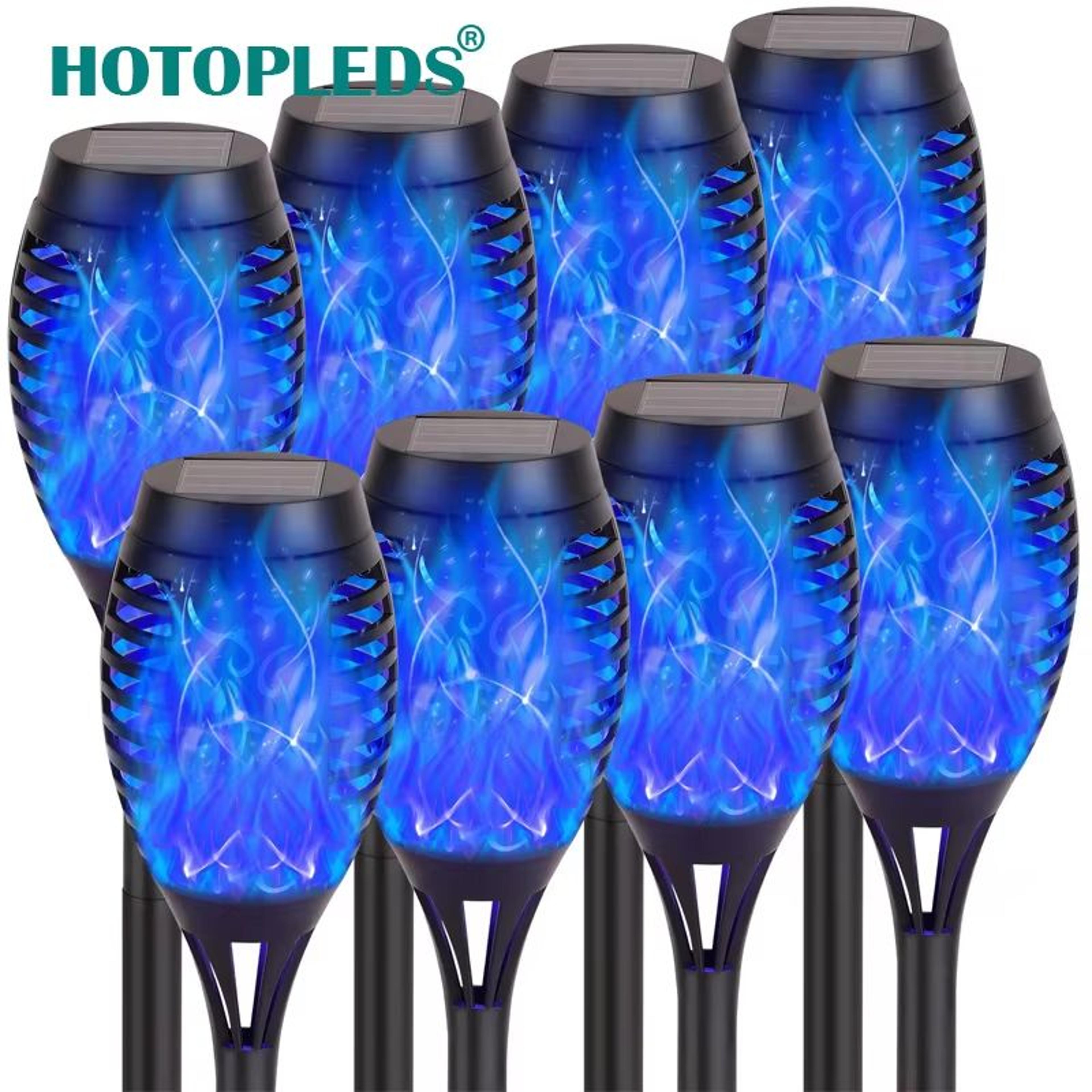 12 led solar flame torch light waterproof outdoor solar torch lights for garden, yard, and pathway decor