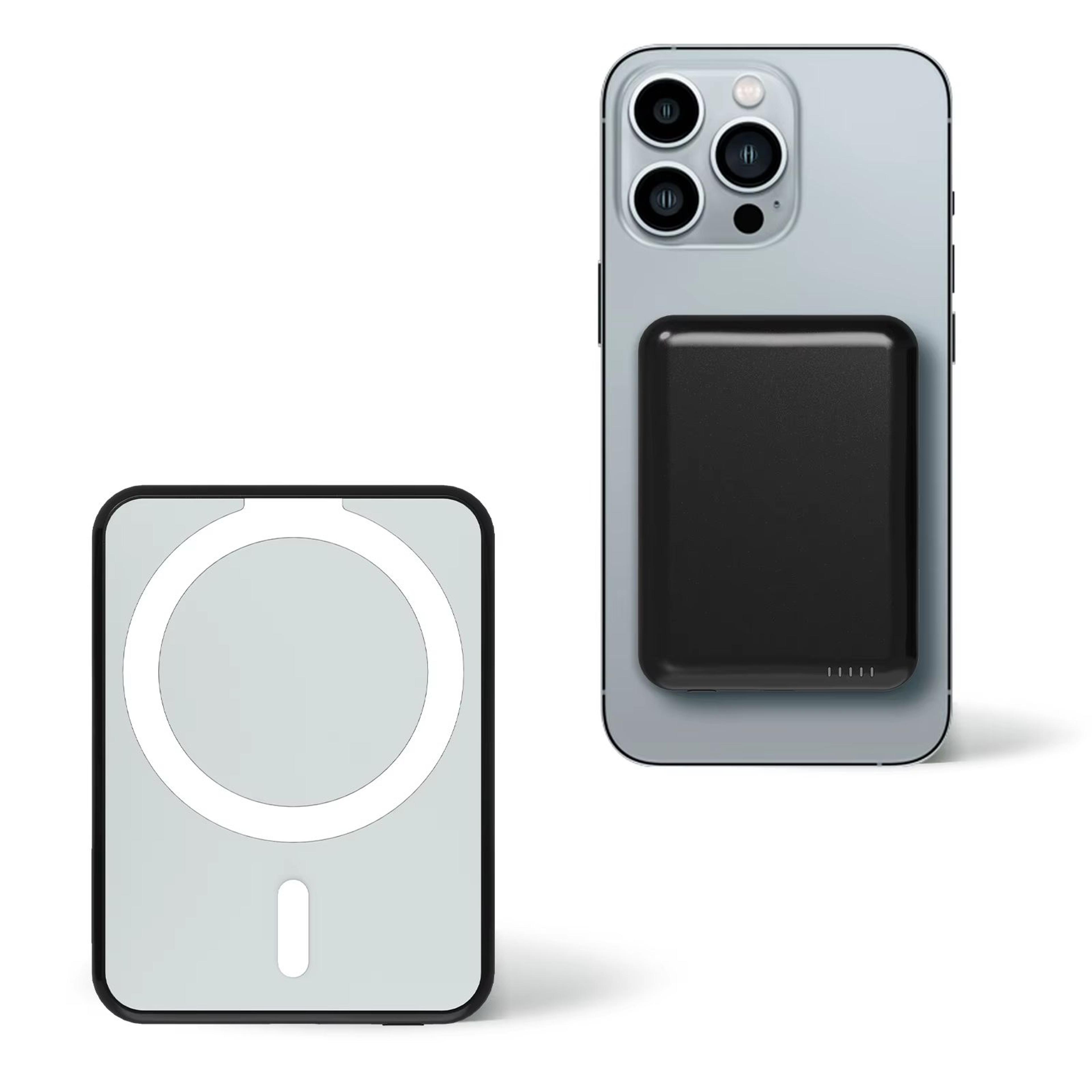 5000mah magnetic power bank 20w fast charging portable wireless charger with usb c cable for iphone 12-16