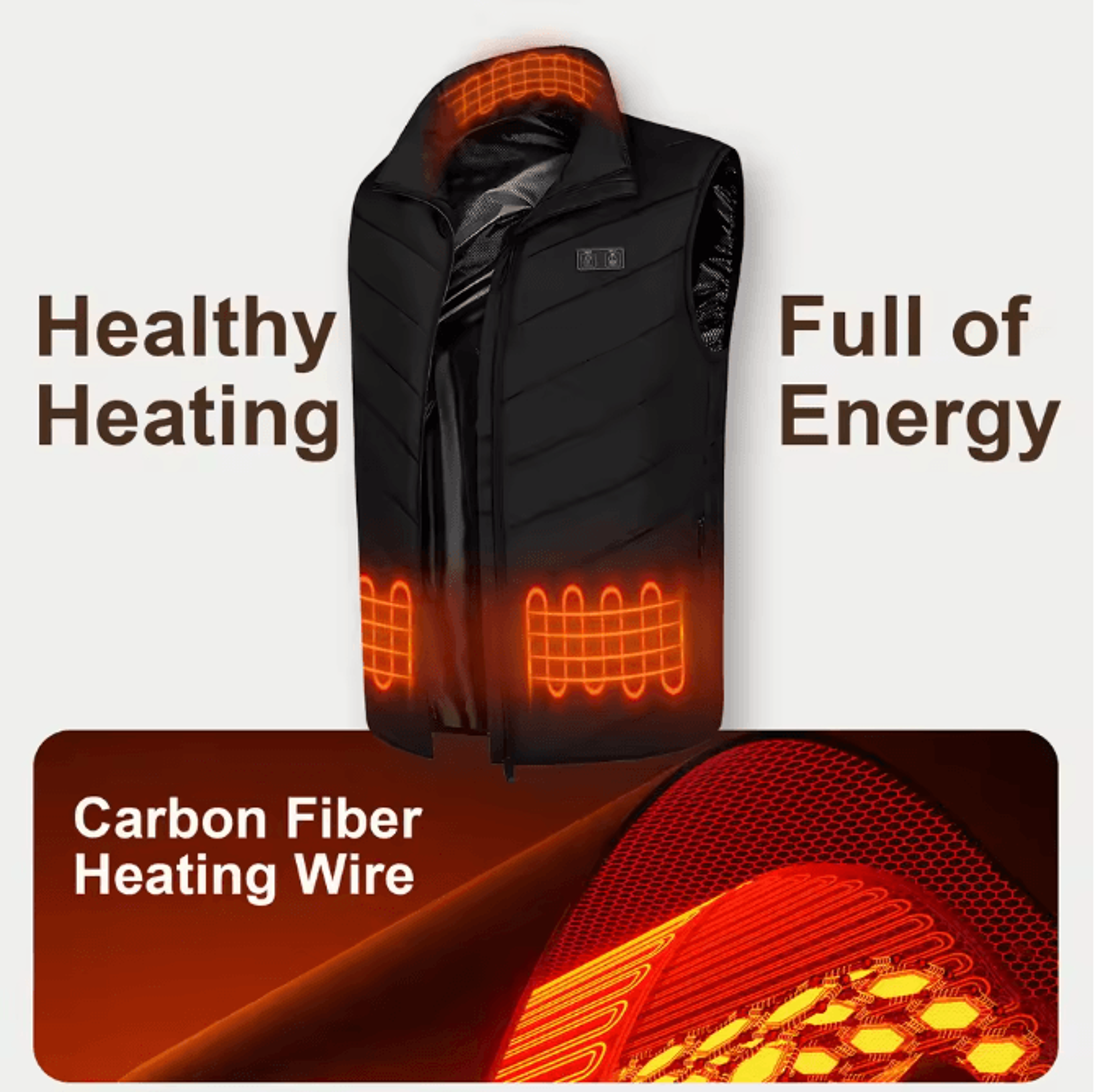 womens heated vest with 5-in-1 smart controller lights-out design battery not included