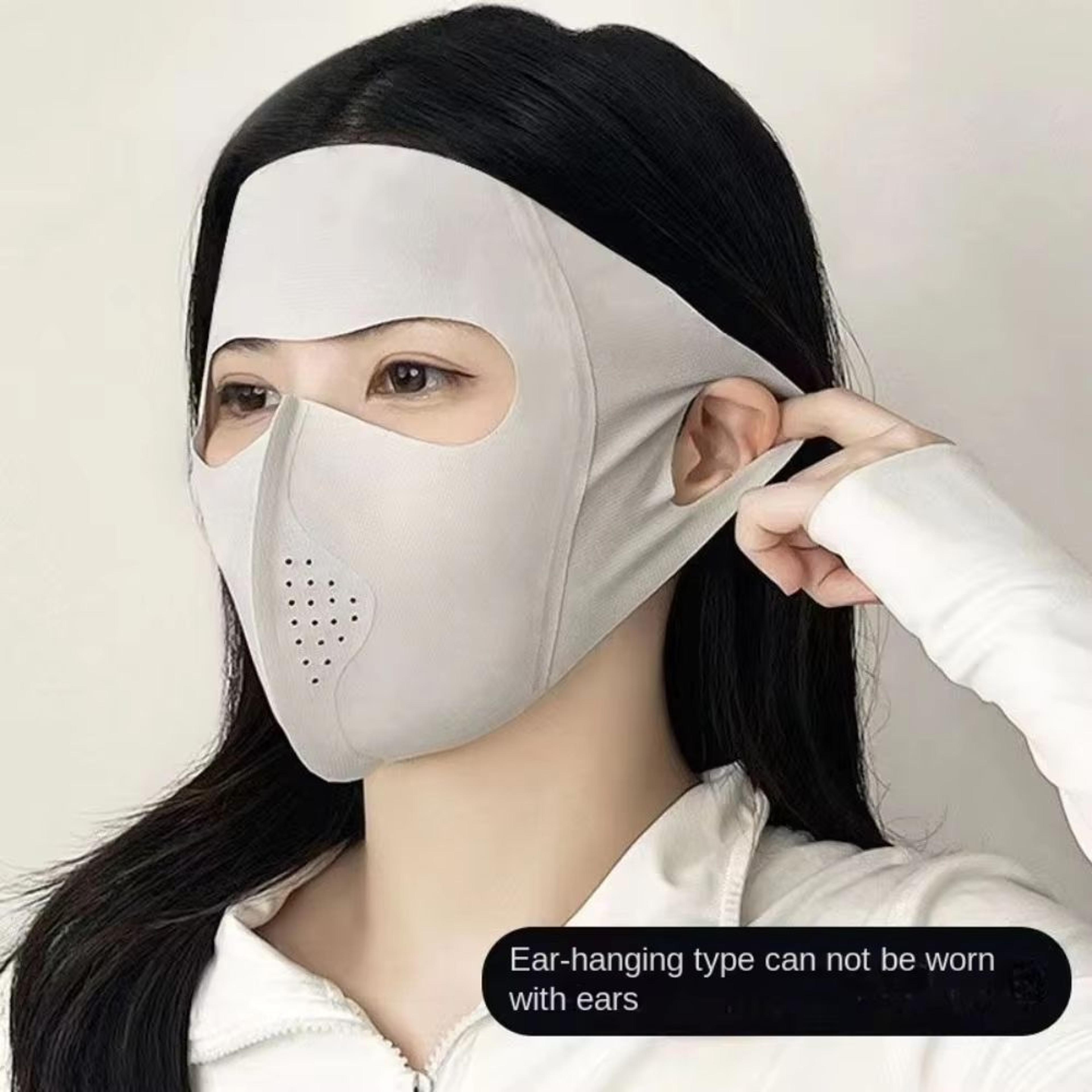 unisex ice silk cycling face mask with adjustable sun protection - breathable anti-uv sports scarf for running, hunting,