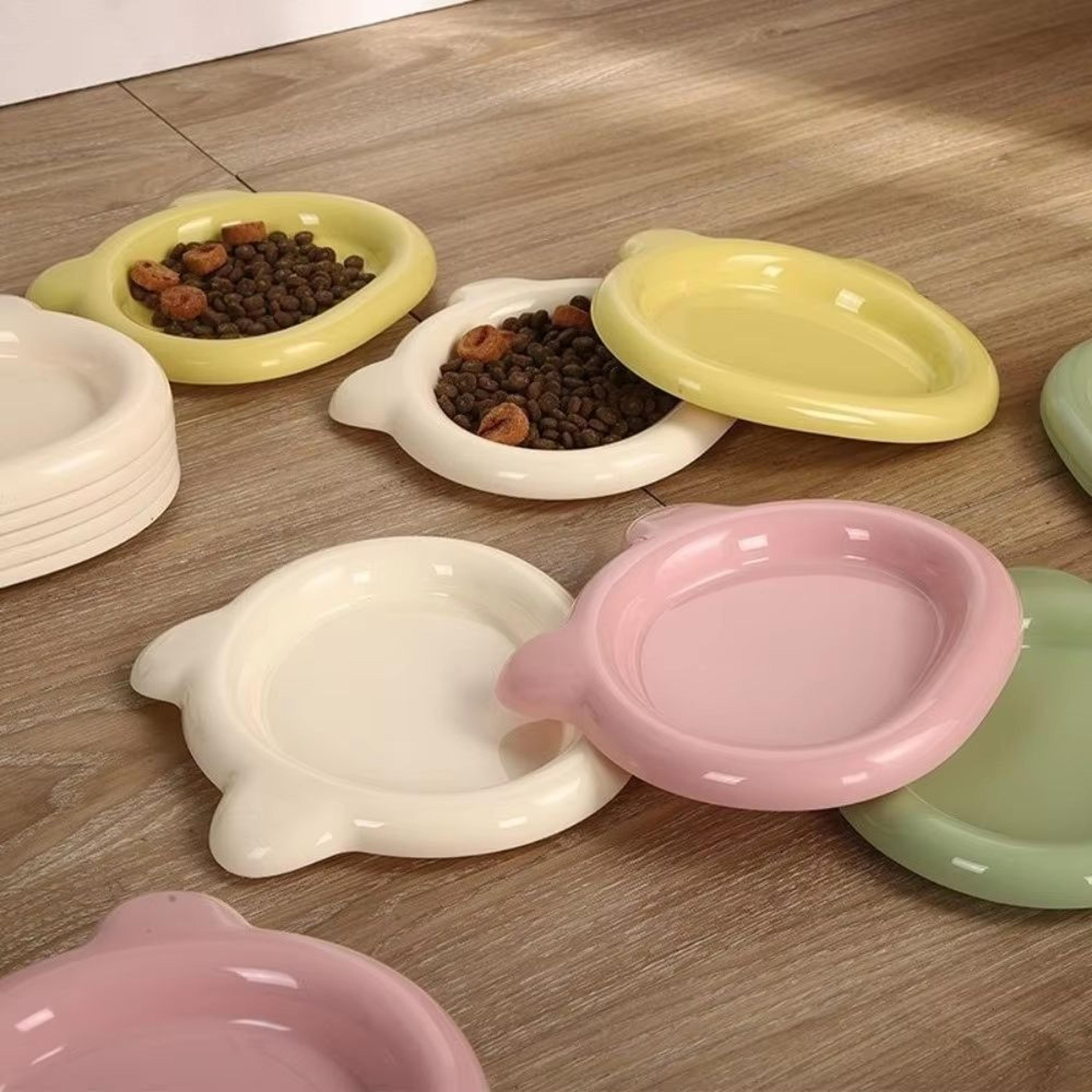 durable cute plastic pp cat bowl for food & water