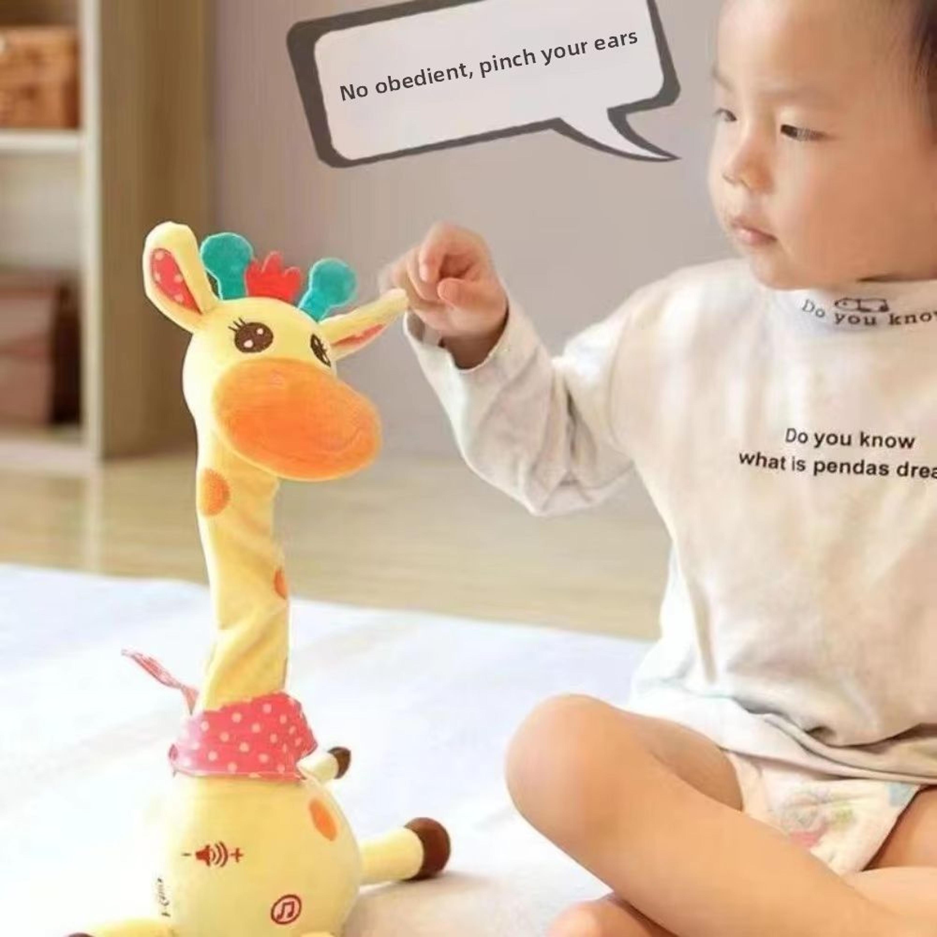 talking dancing giraffe toy with music and light