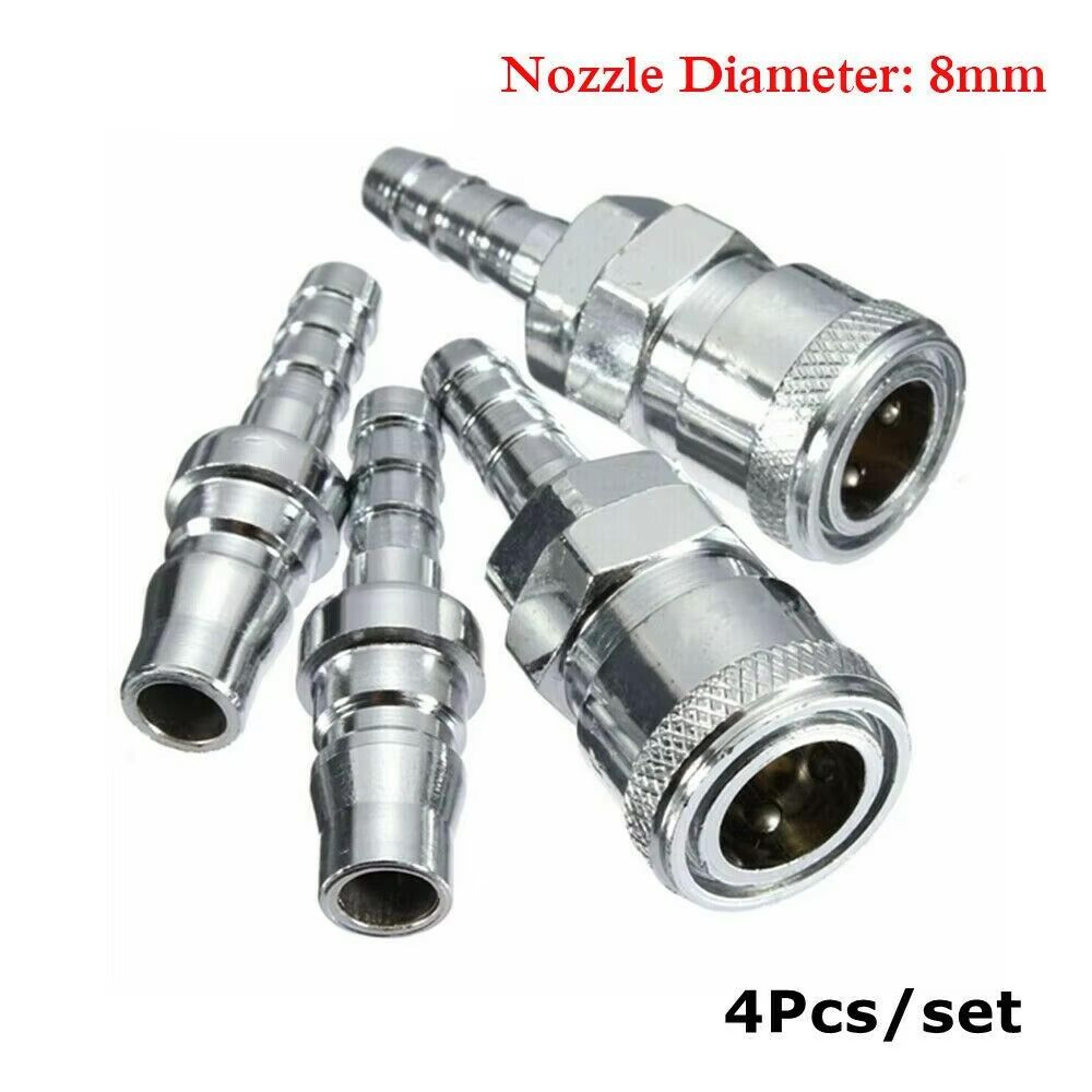 4-piece quick-release 0.31in gas hose copper connector set for motorhome, caravan & garden