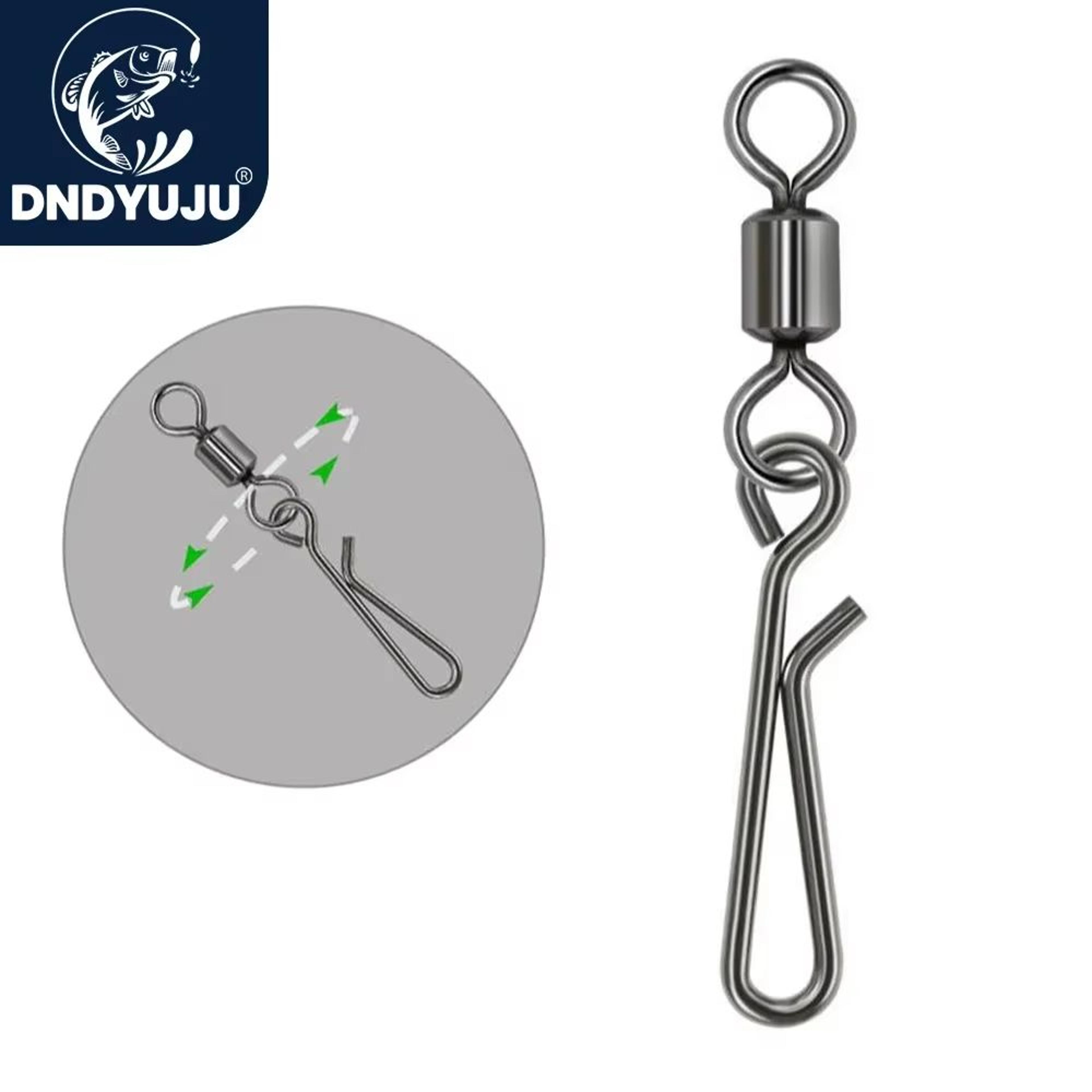 saltwater fishing rolling swivels with barrel snap connectors (10–50pcs)