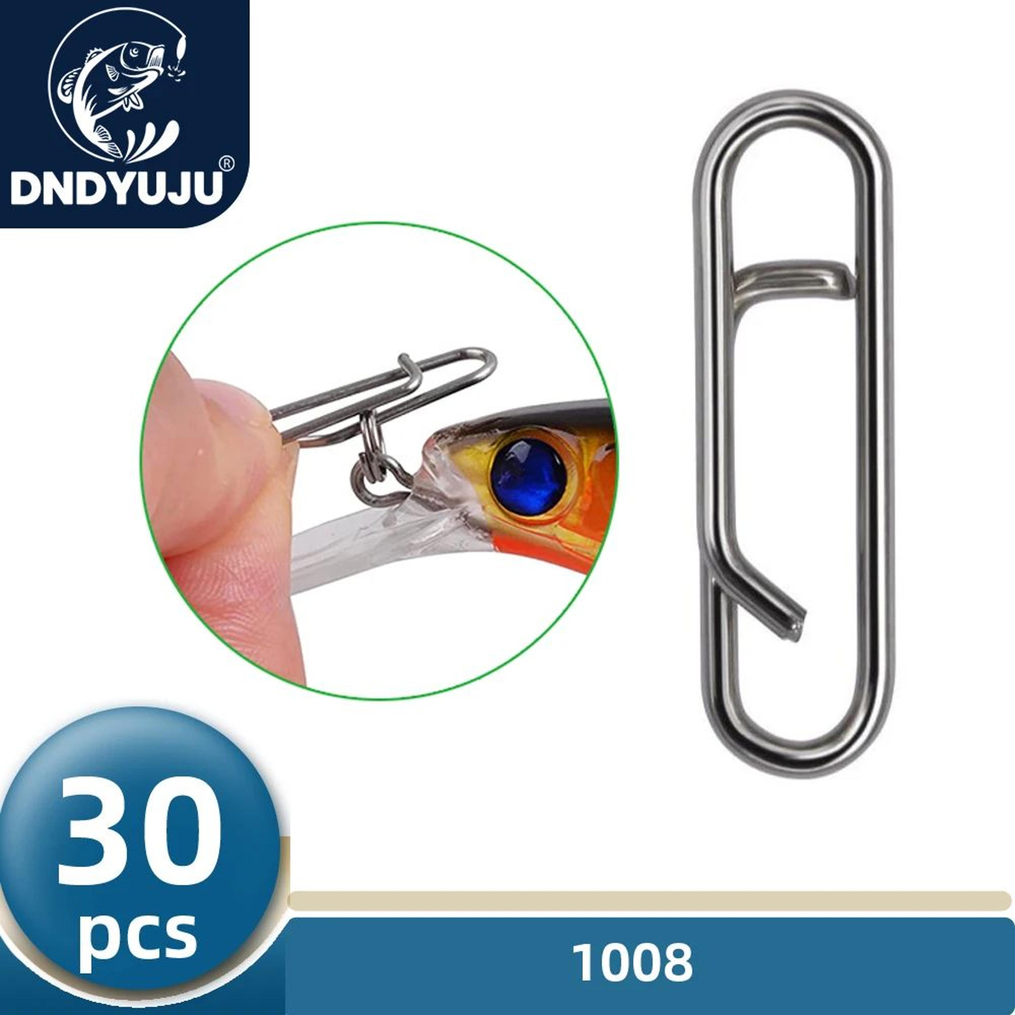 30-piece stainless steel fishing interlock snap barrel swivel connector set