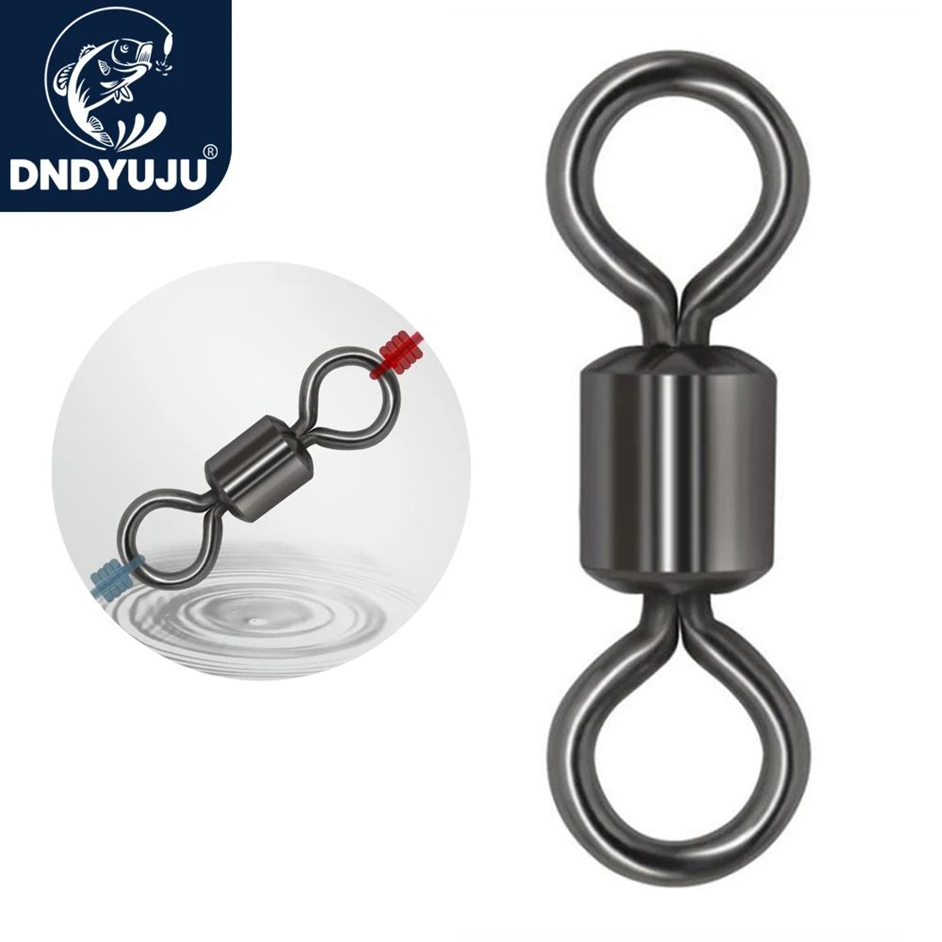 100-piece stainless steel rolling fishing swivels and ring connectors set