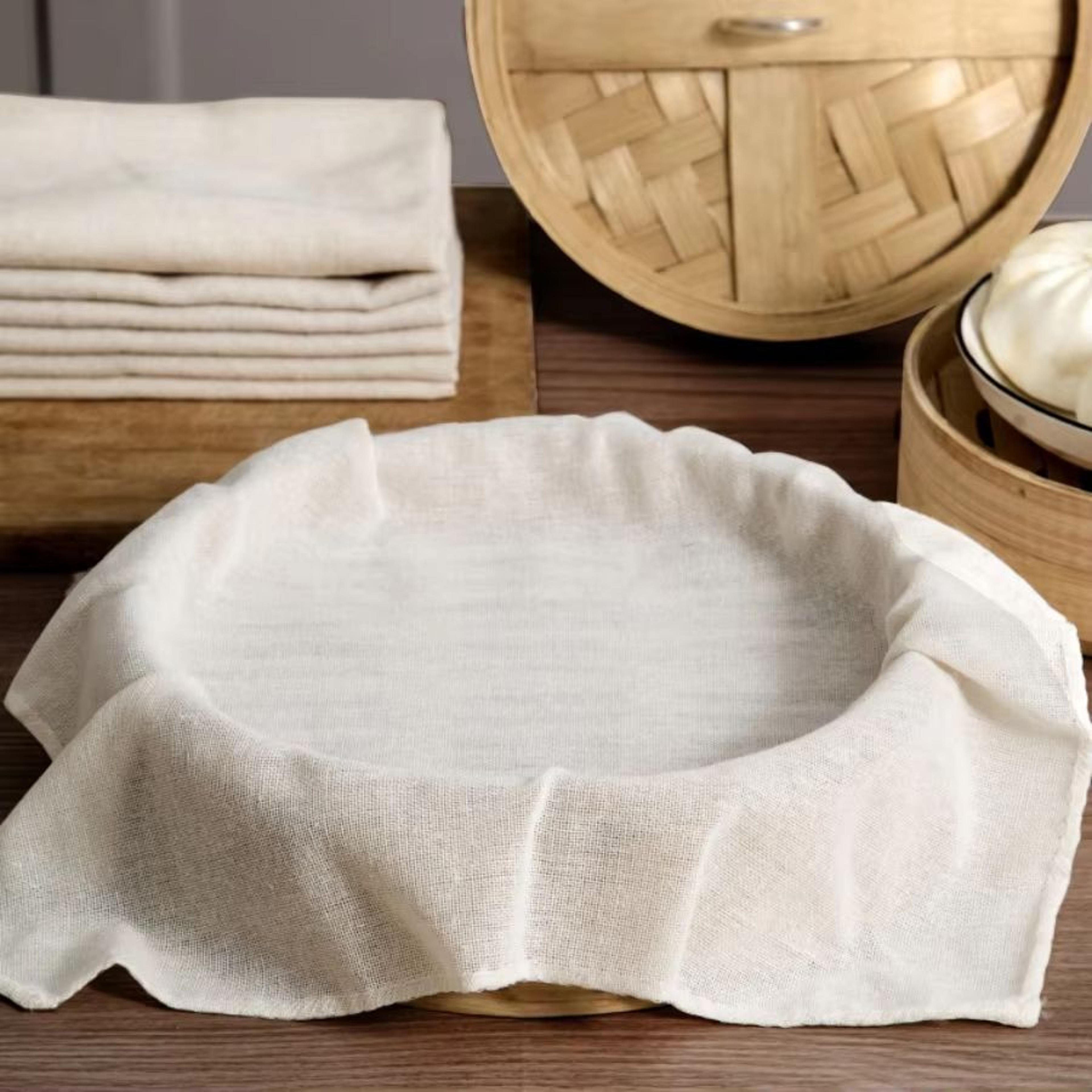 high-density cotton steamer & soy milk filter cloth 2-pack