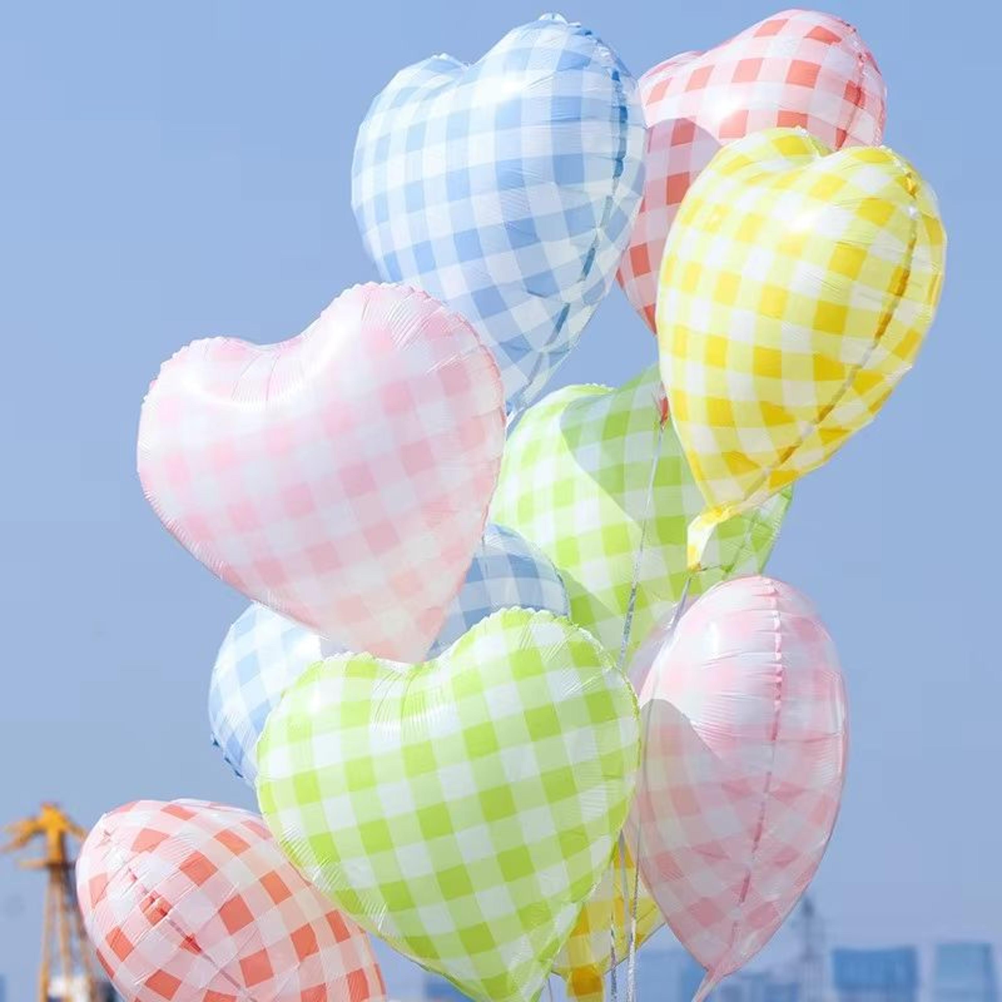 18-inch heart-shaped aluminum foil balloons set of 5 for party and wedding decor