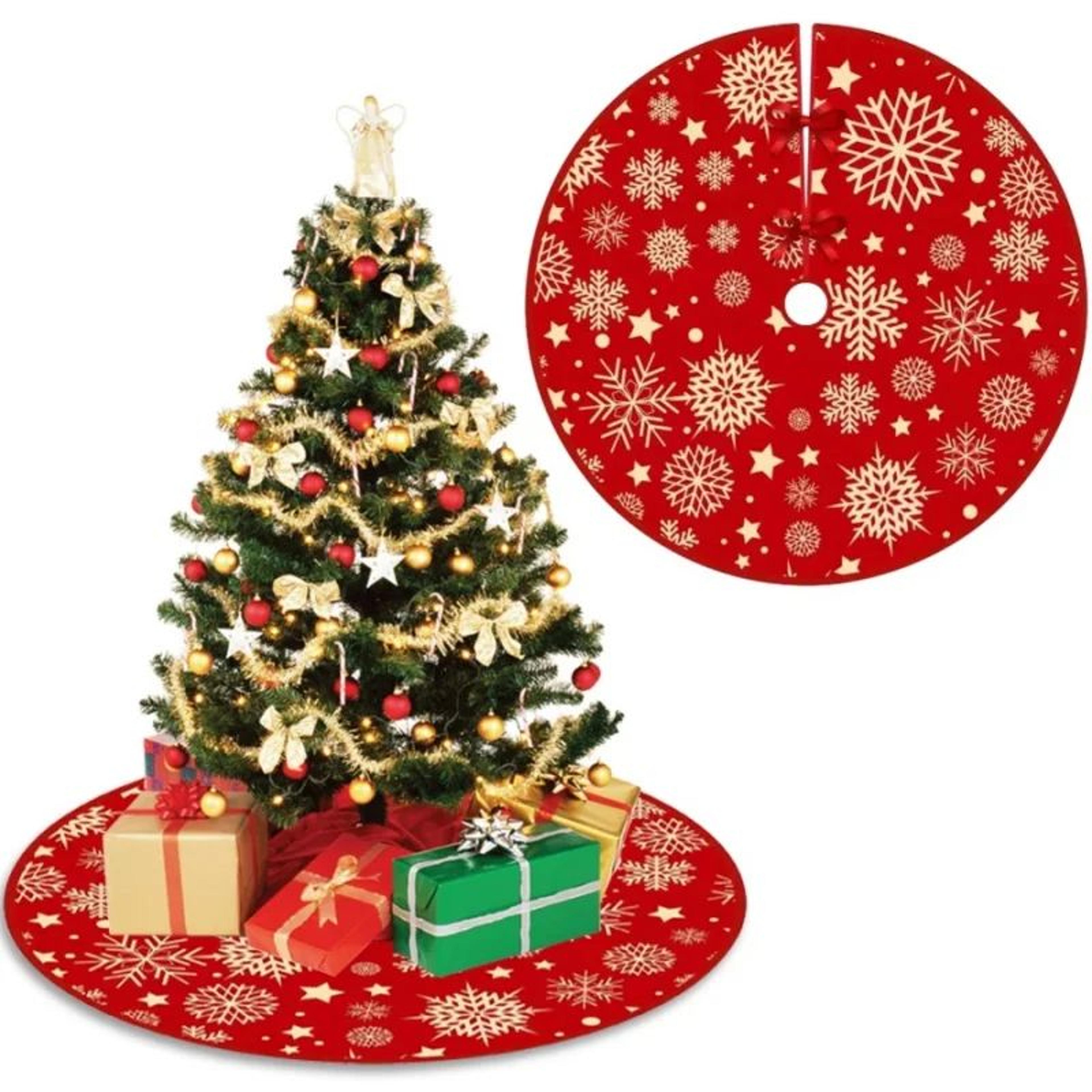 festive christmas tree skirt base mat for holiday decoration