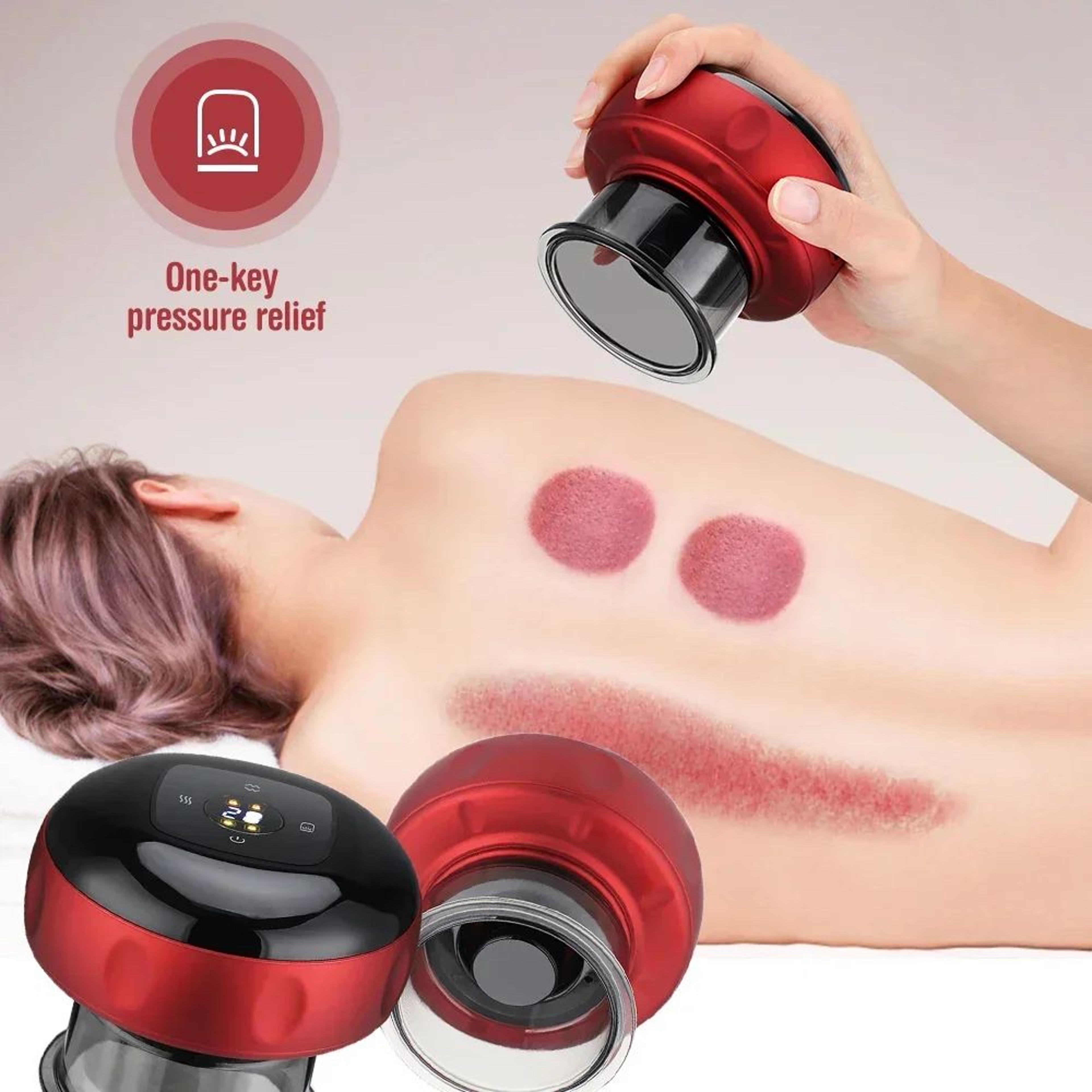 smart electric heated cupping massager for body back neck and arms