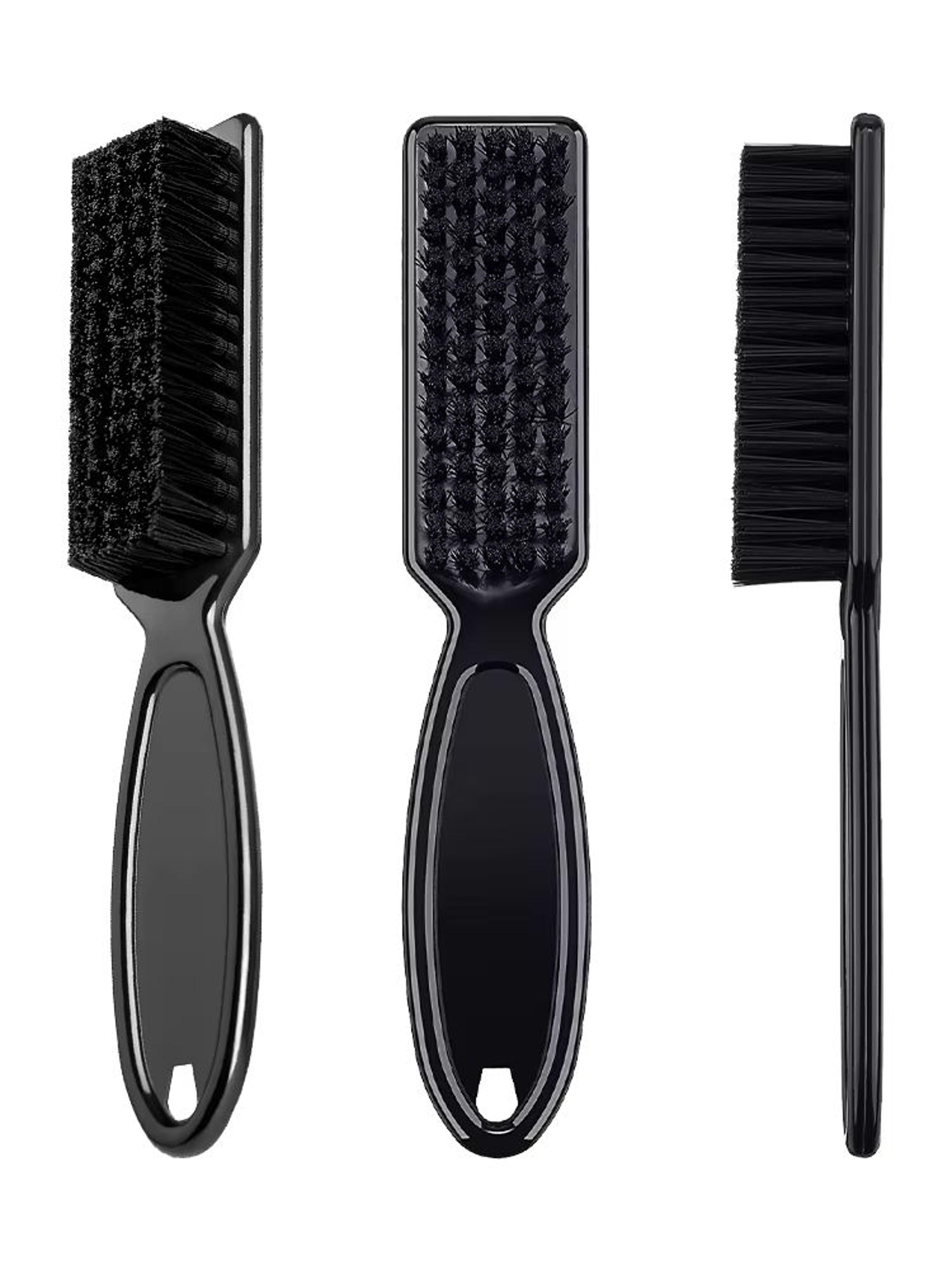 barber neck duster brush set for men with round hairdressing and beard brushes