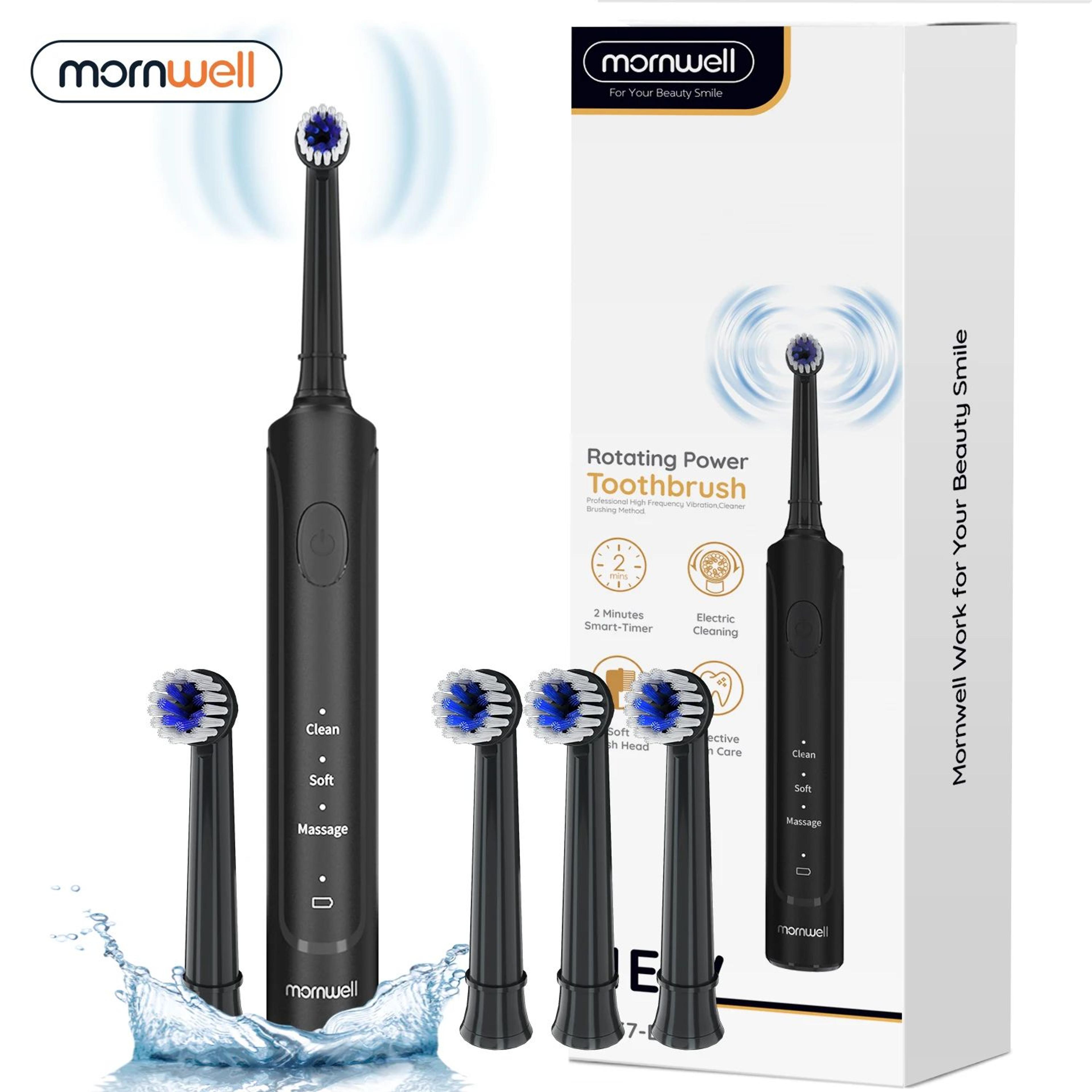 rechargeable sonic electric toothbrush for adults t37 with 4 brush heads