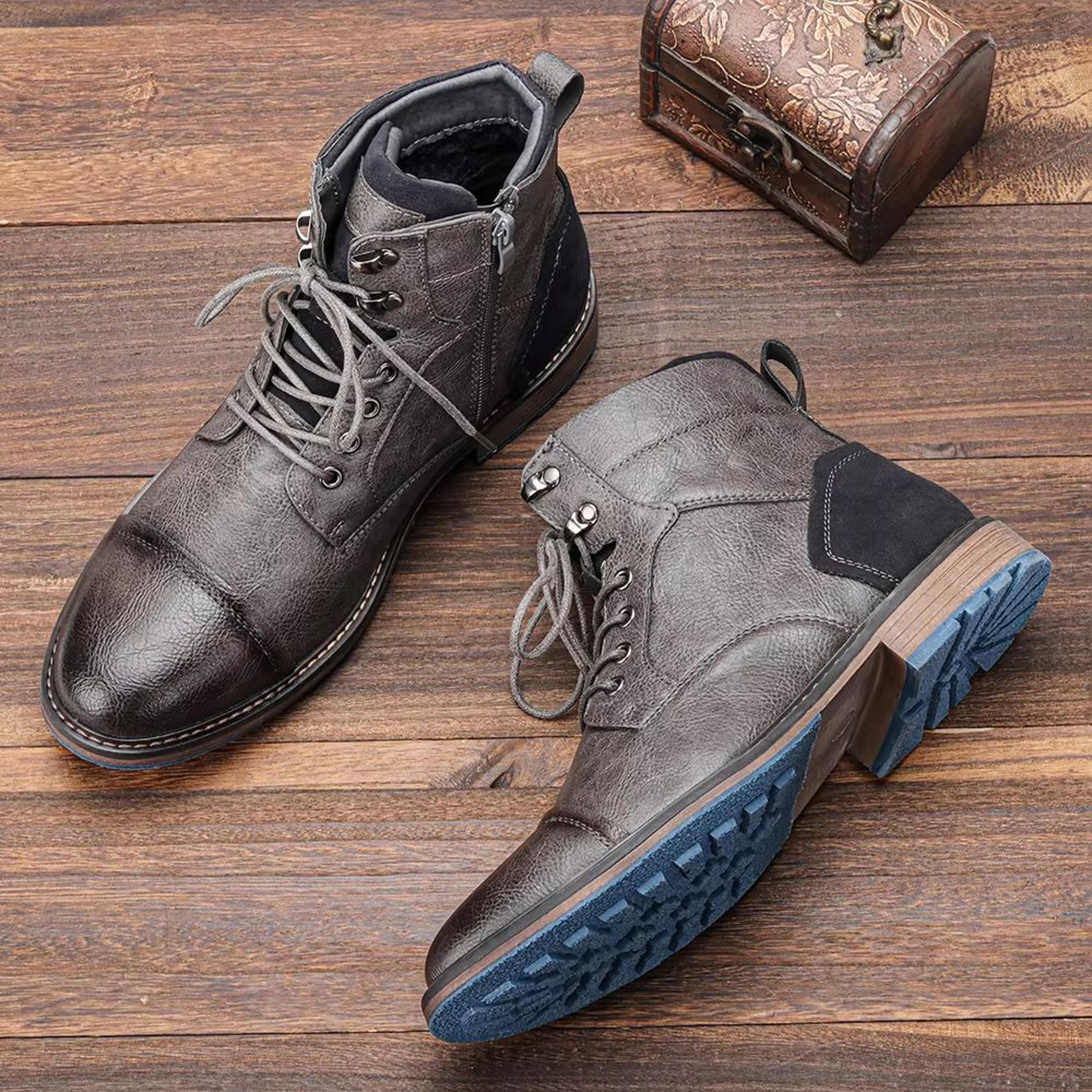 men's classic leather ankle boots for everyday wear (us sizes 7 to 13)