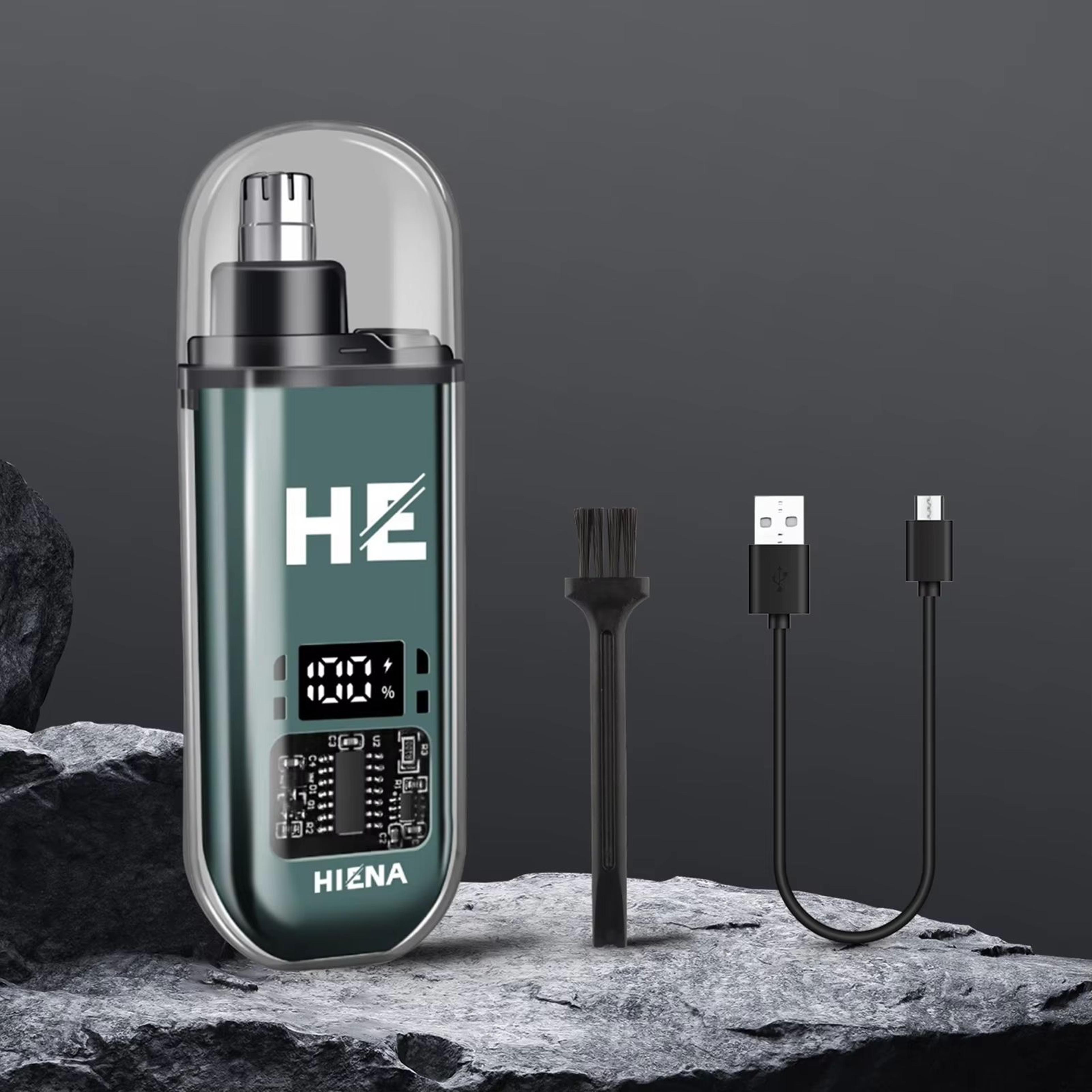 hiena rechargeable electric nose ear hair trimmer with wet and dry mini pocket clipper