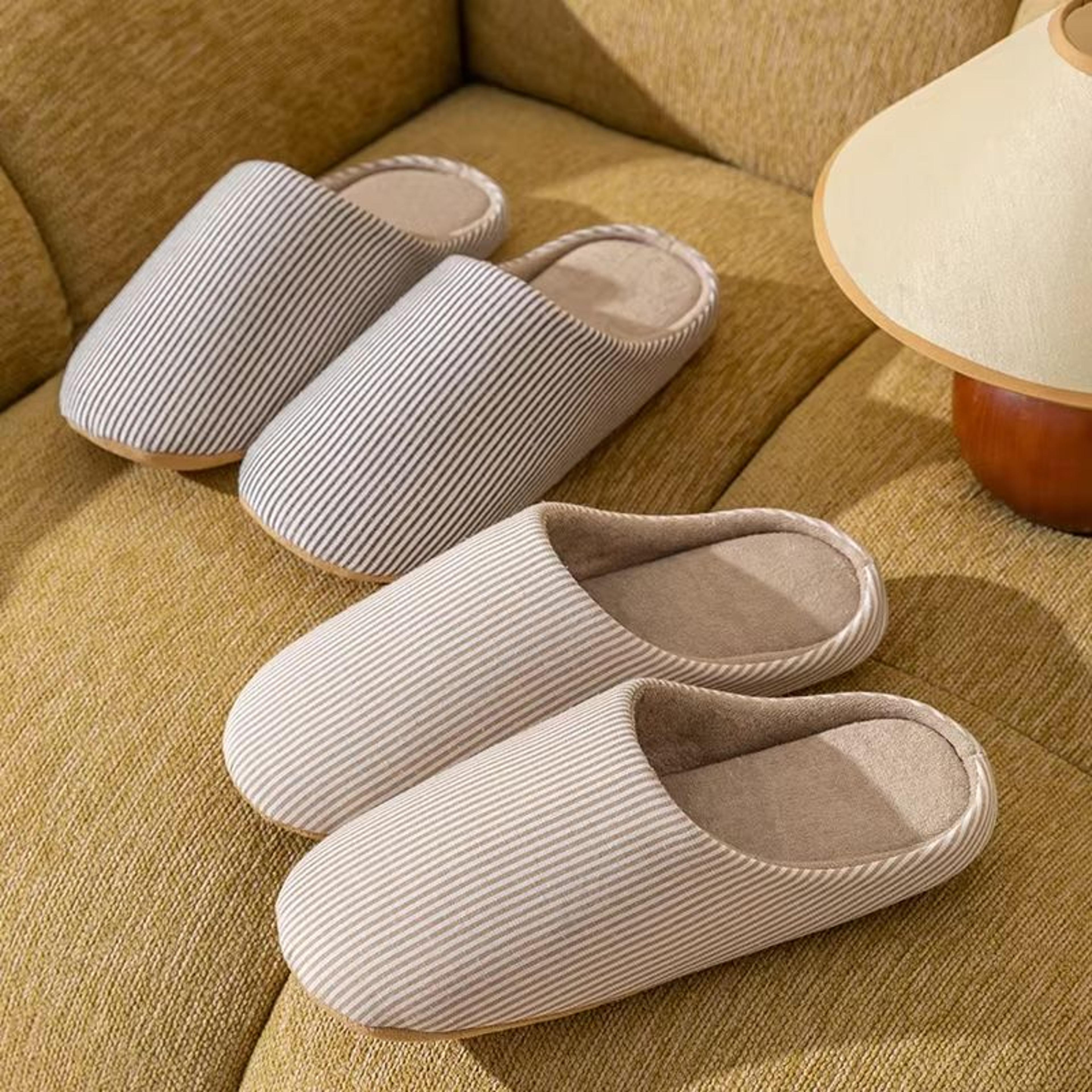 unisex soft fur home slippers warm indoor flat slides nonslip bedroom shoes