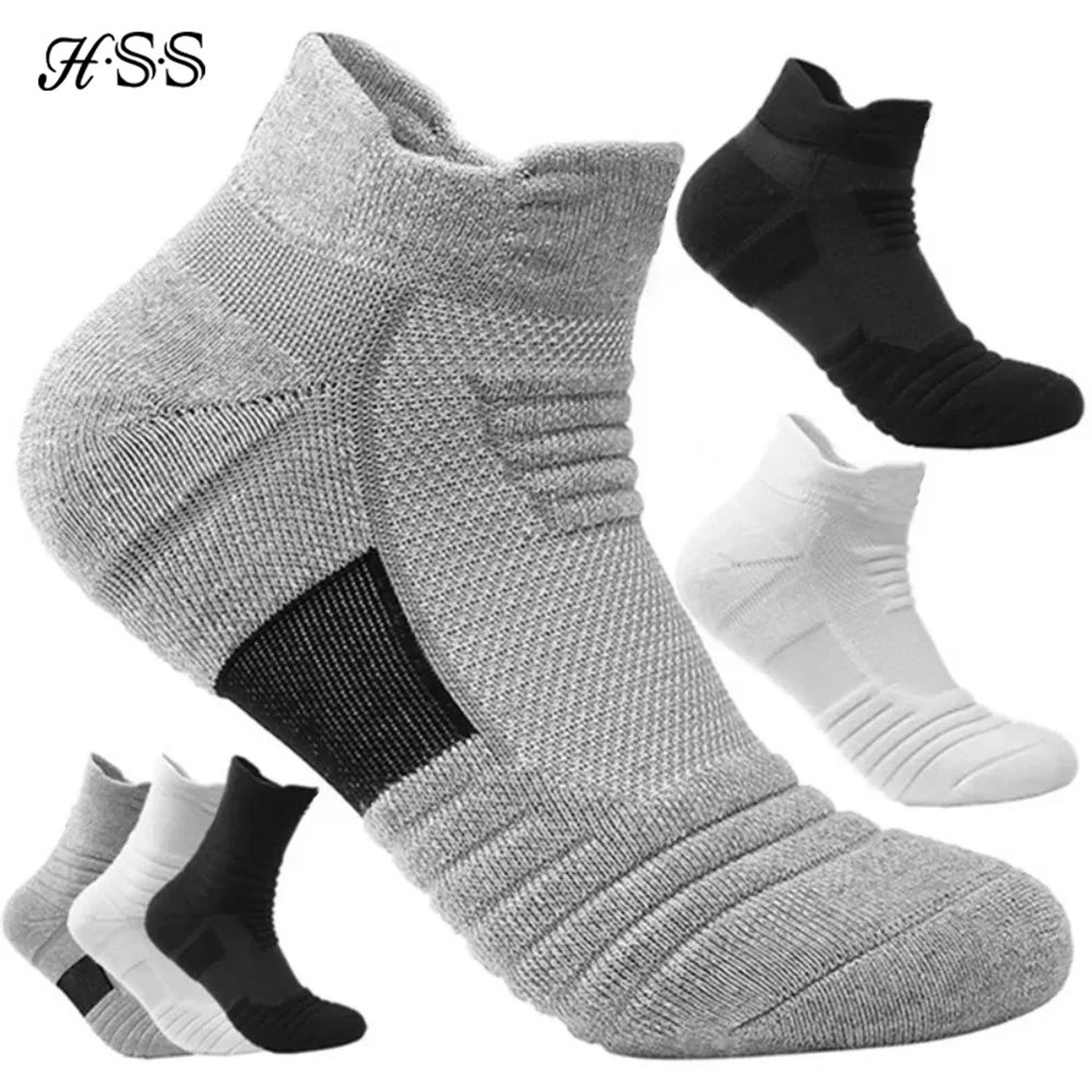 anti-slip men's sport socks 1/3 pairs breathable cotton soccer basketball socks 39-45