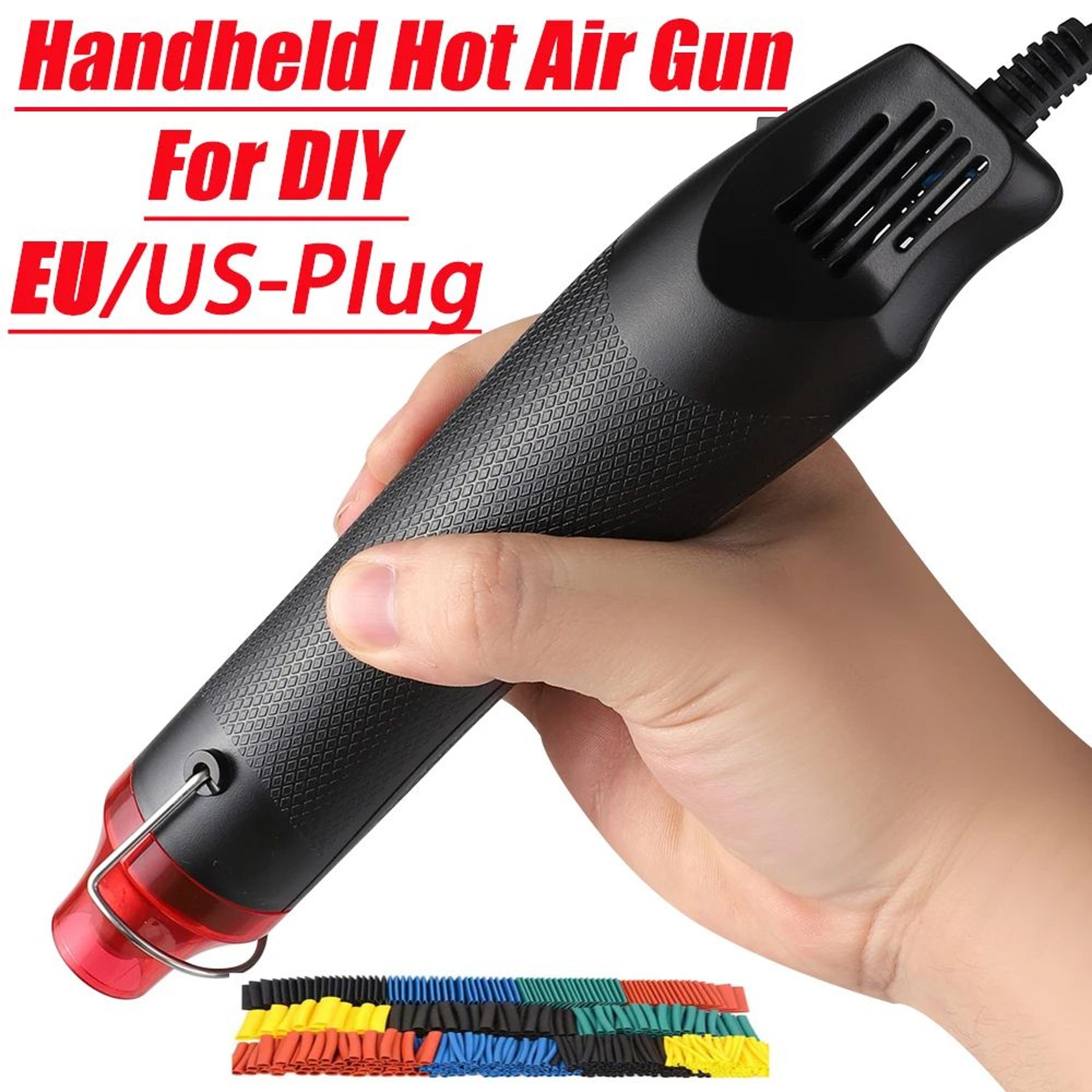 mini hot air gun 220/110v electric heat blower diy soldering tool with stand for crafts shrink wrapping