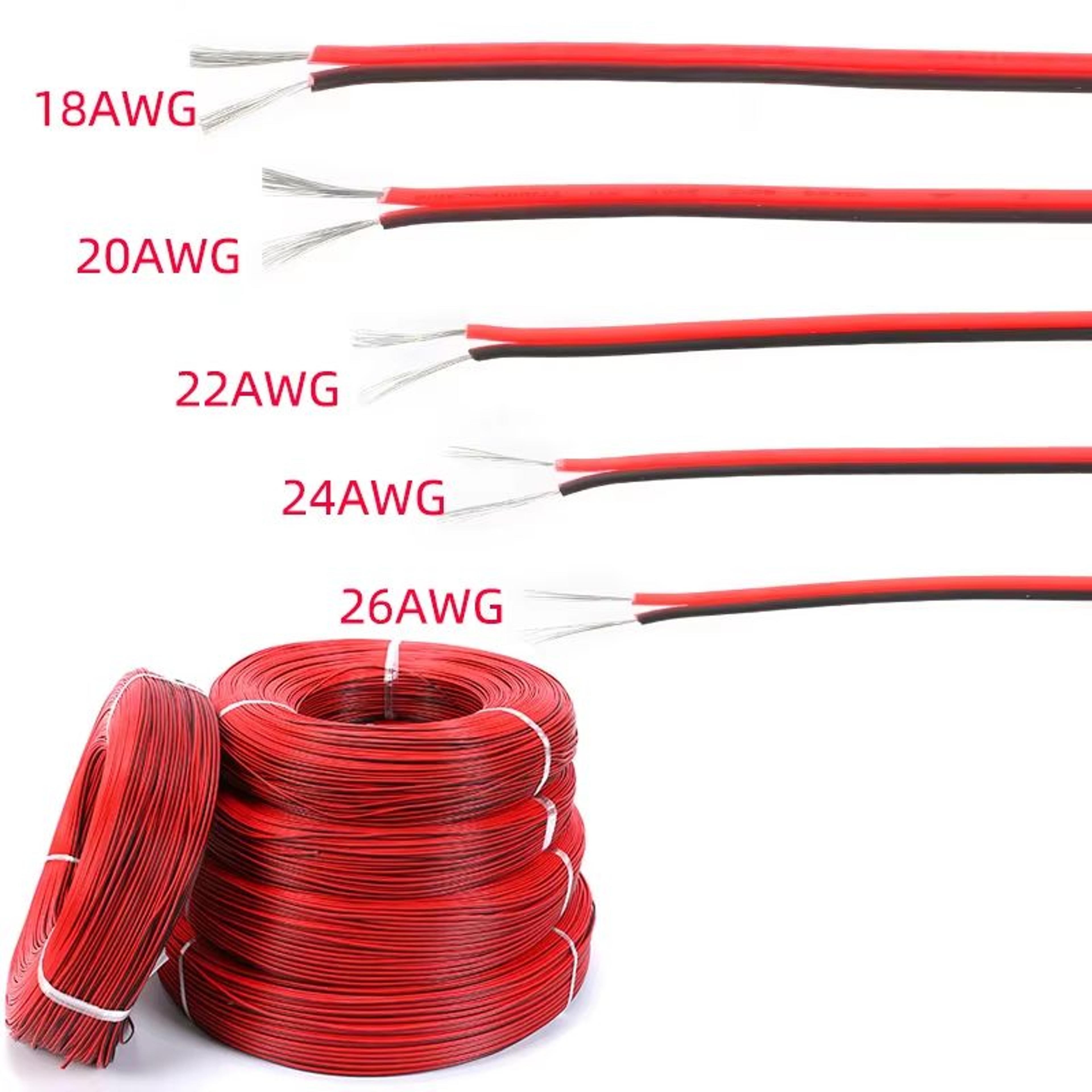 2-pin tinned copper electrical wire - insulated pvc extension cable (18/20/22/24/26 awg)