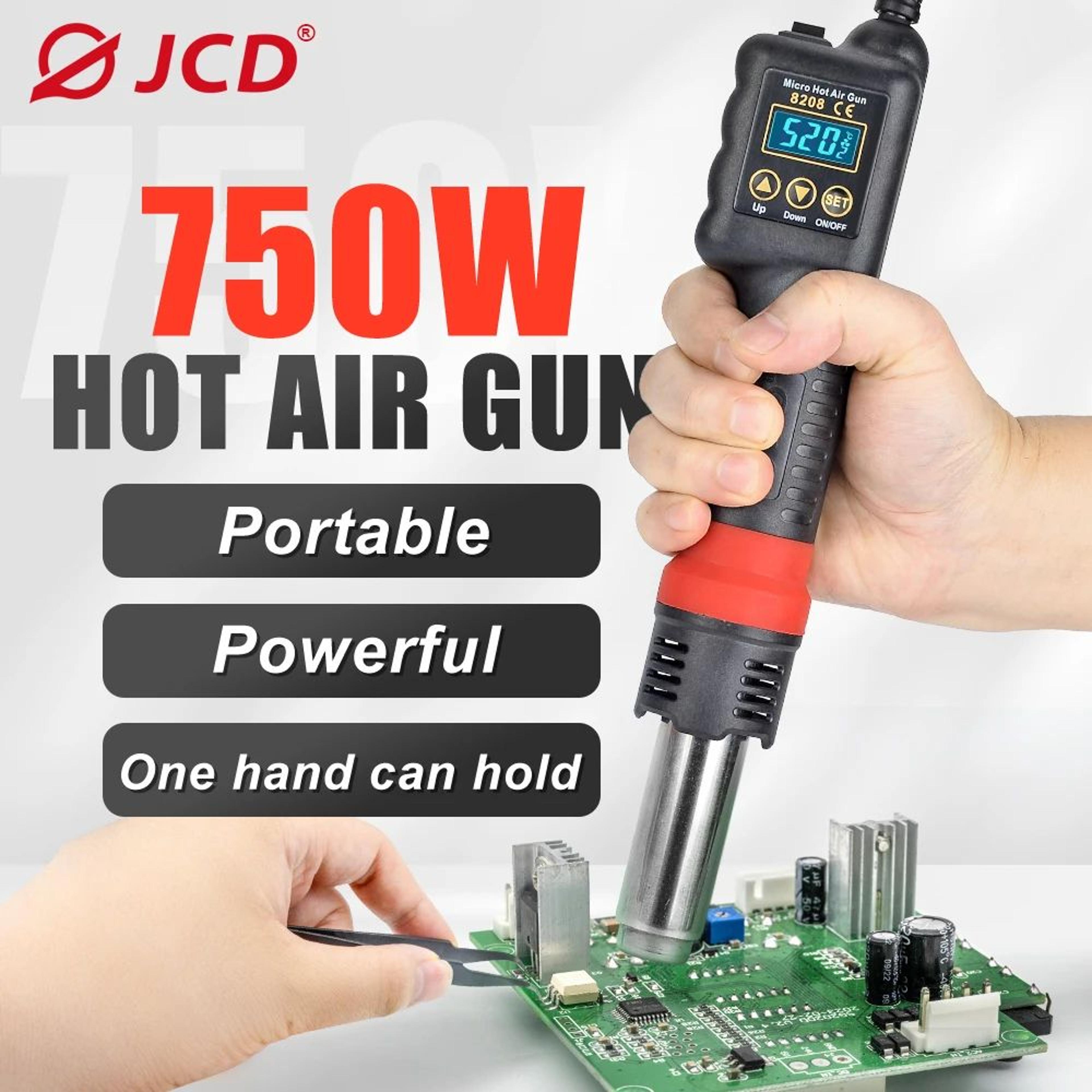 jcd 8208 750w micro hot air rework station with lcd display