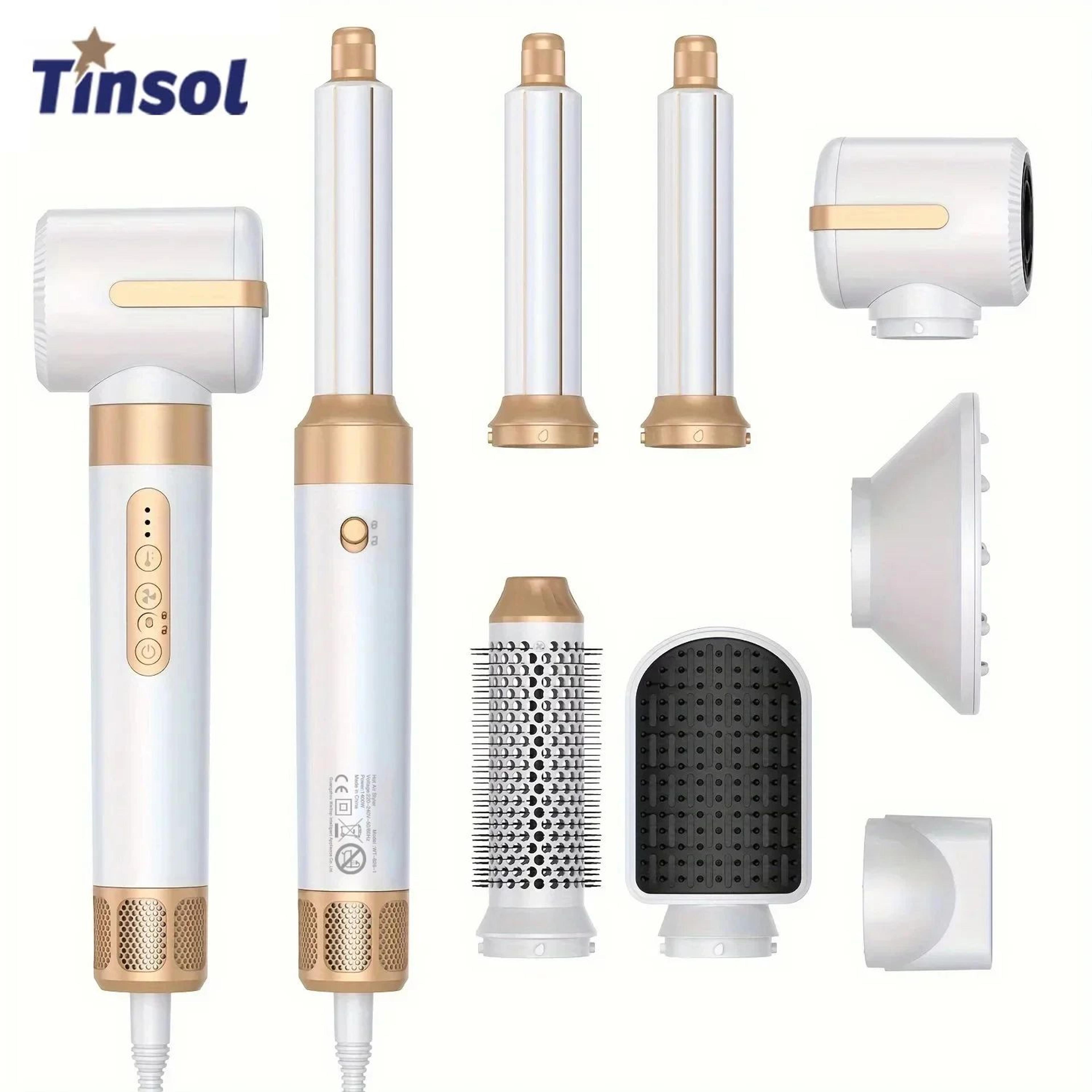 tinsol 7-in-1 high-speed hair dryer brush for salon-style results