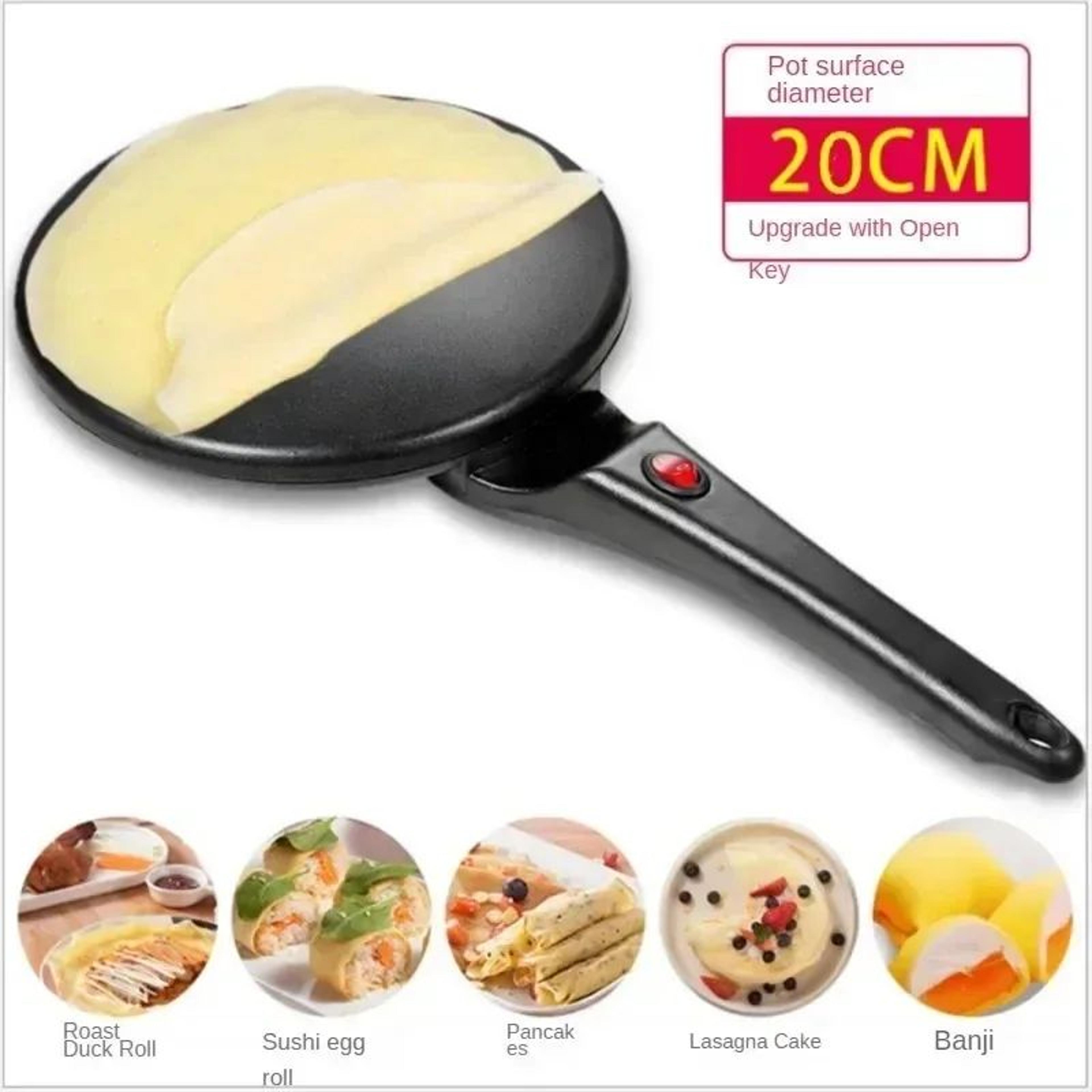 tinsol multifunction electric crepe and pancake maker with non-stick cooking surface