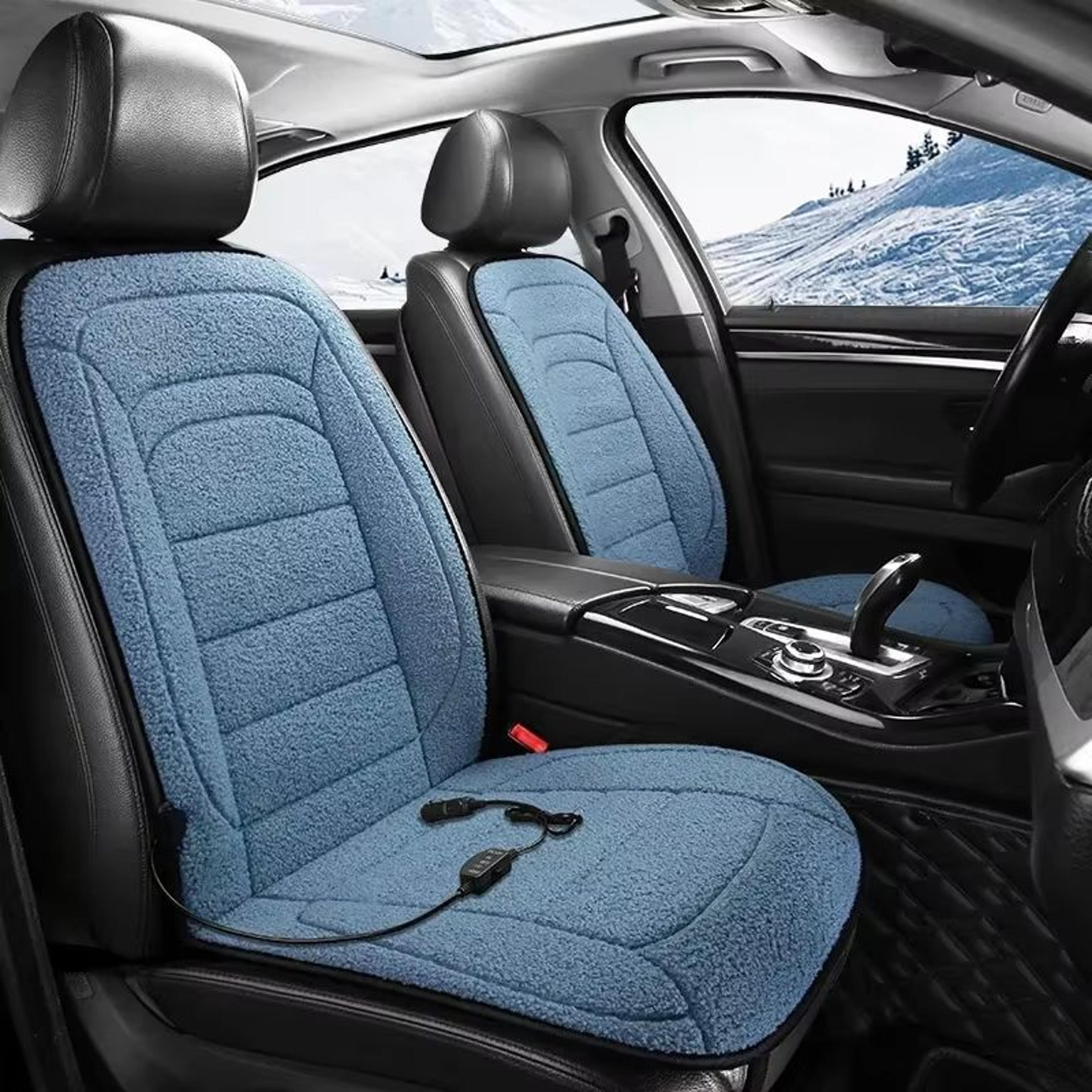 tinsol 12v heated car seat cover - winter heated cushion for back & seat