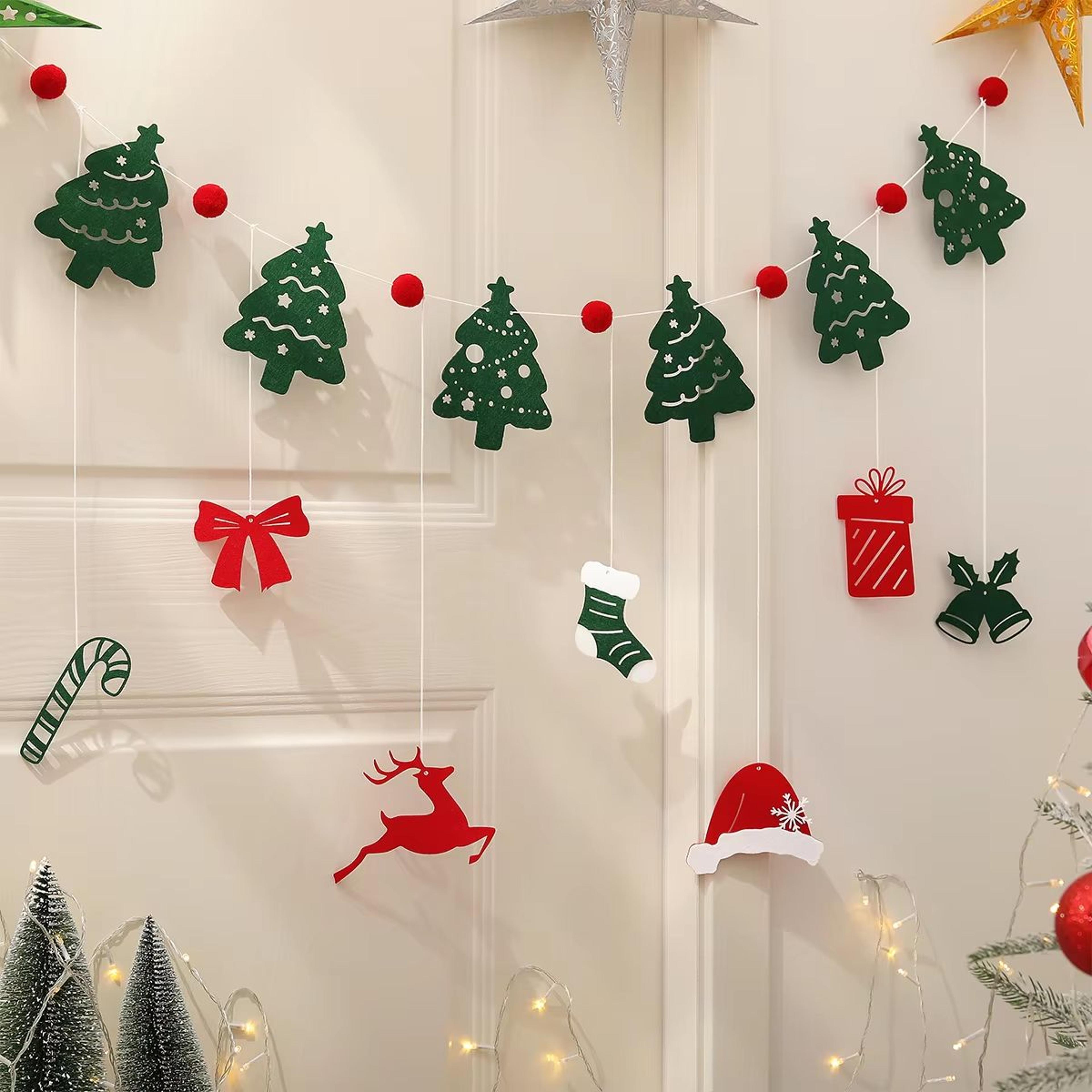 festive snowflake christmas party banner and garland decoration