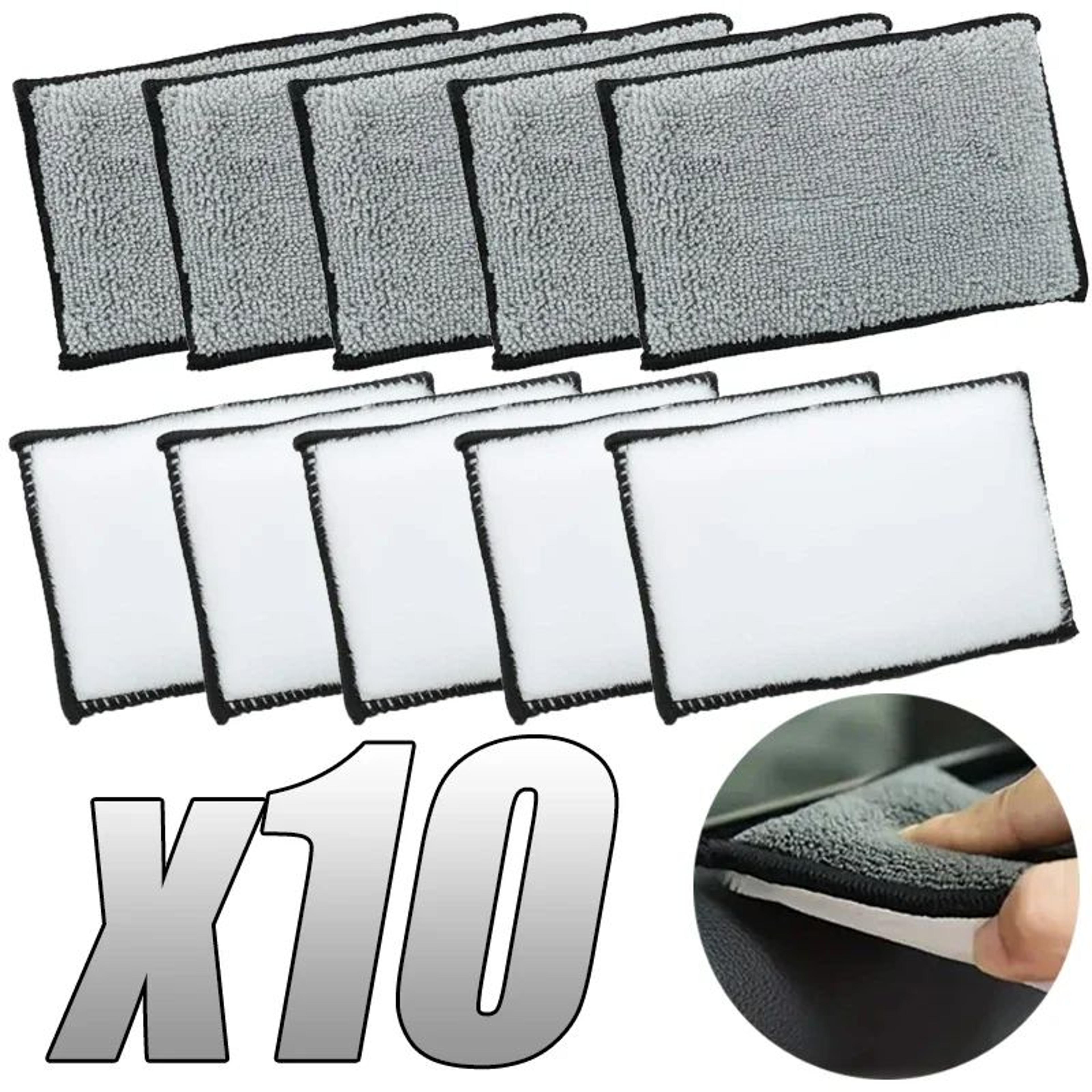soft double-sided microfiber car cleaning and waxing sponges (2–10 pcs)
