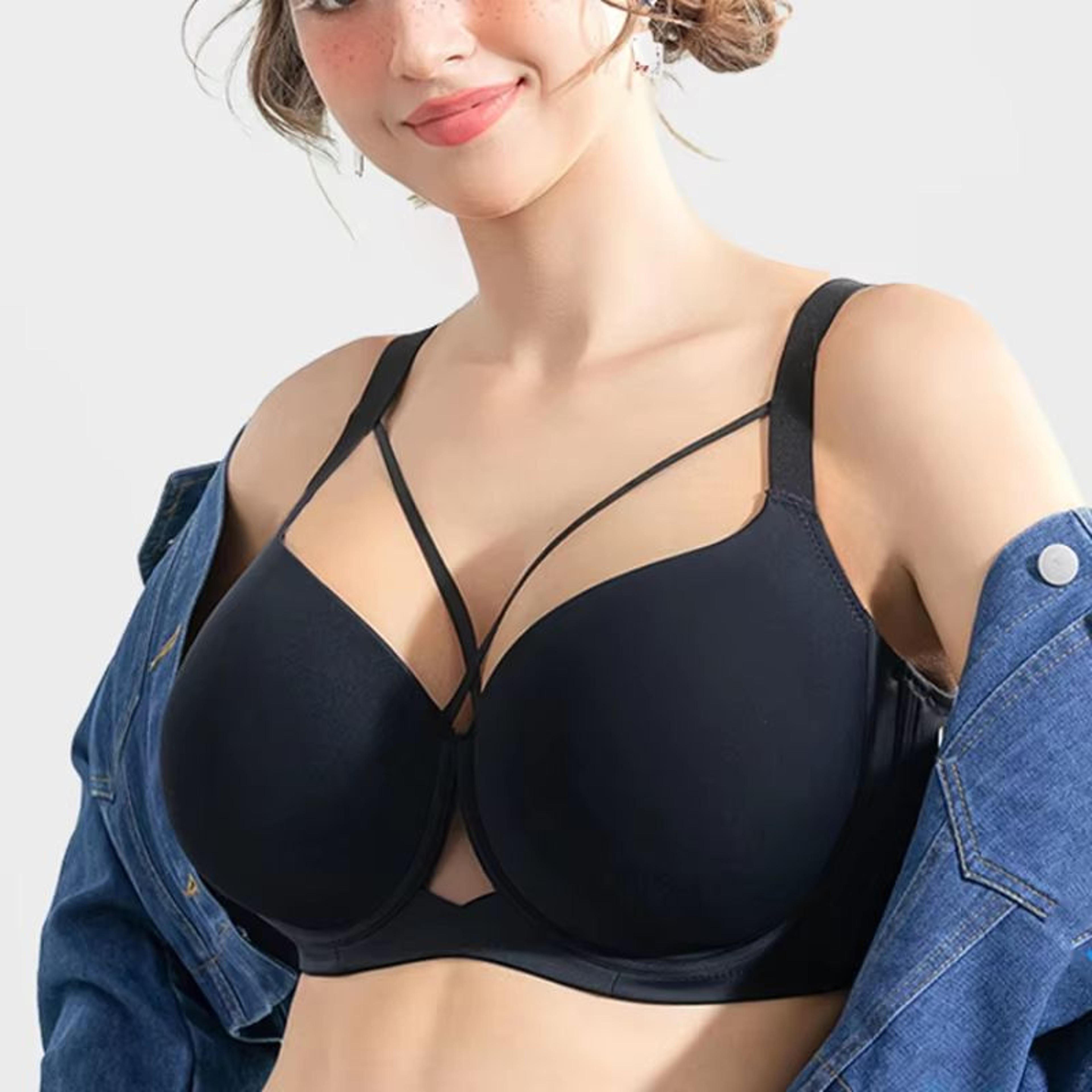seamless large size push-up lingerie bra for women