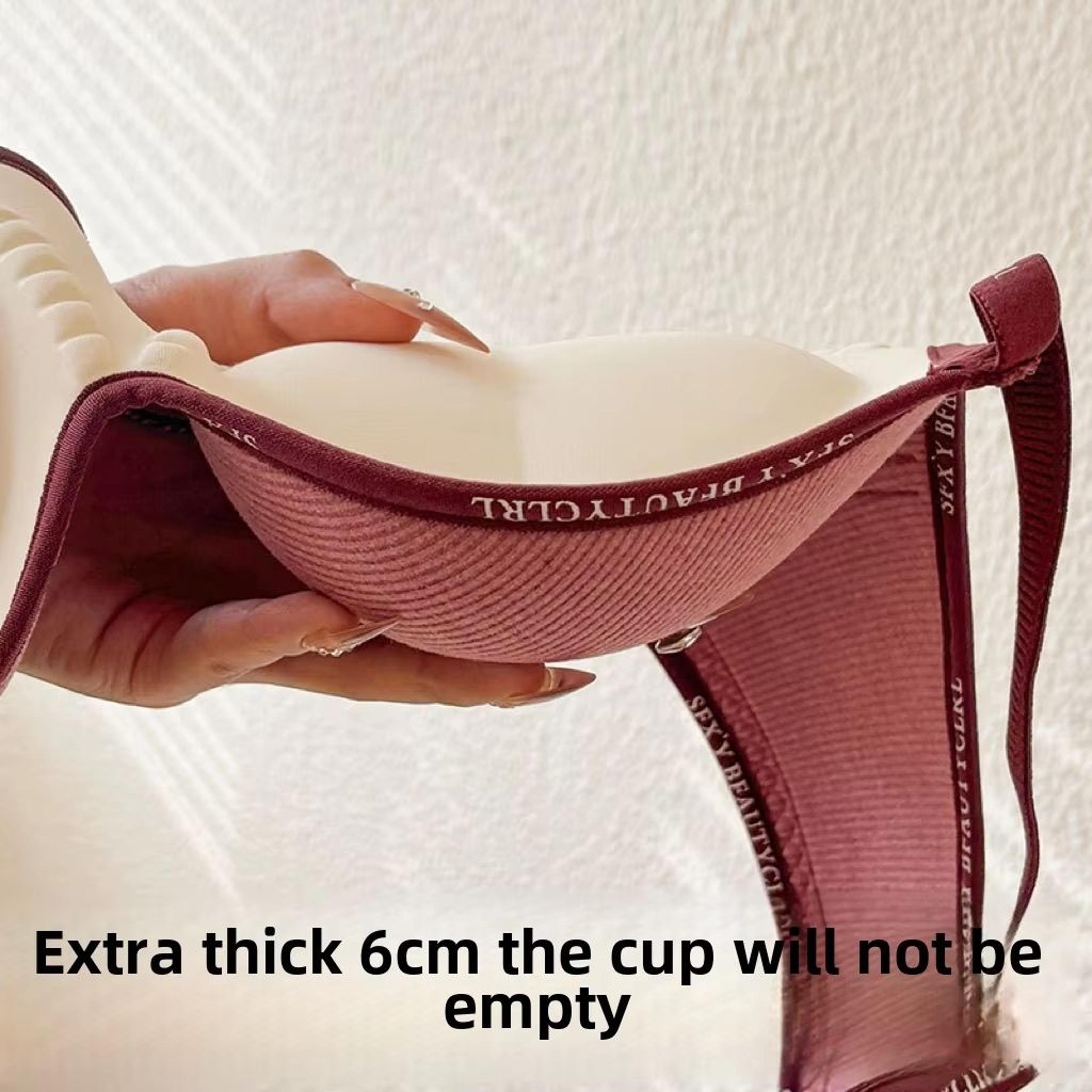 wireless 2.36in thick push up bra for small chest seamless invisible fit