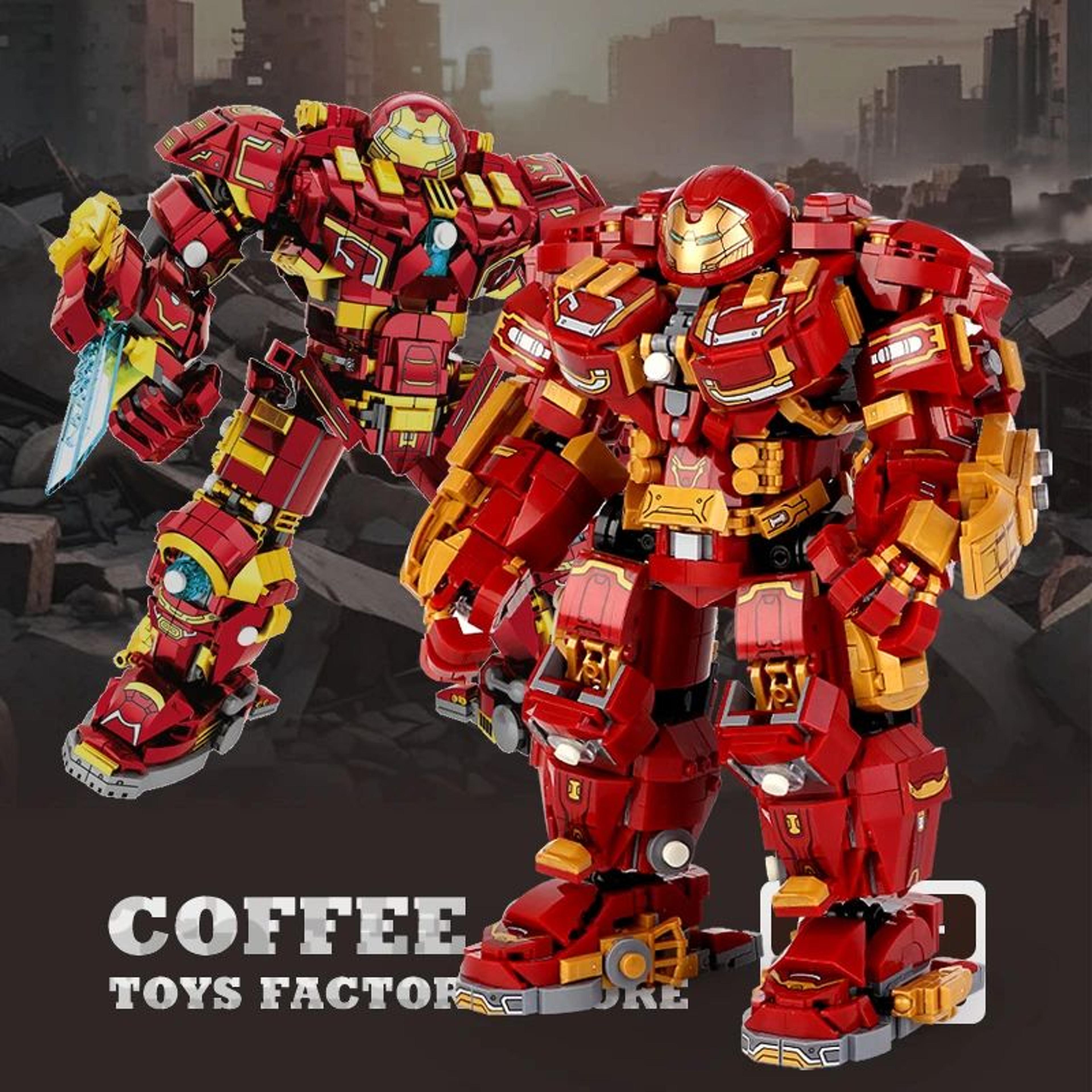 superheroes mecha diy robot building blocks set 650+ pieces